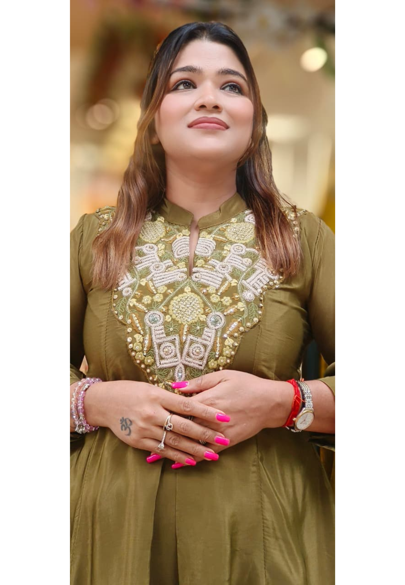 Beautiful Handwork Front Yoke Stylish Up N Cords