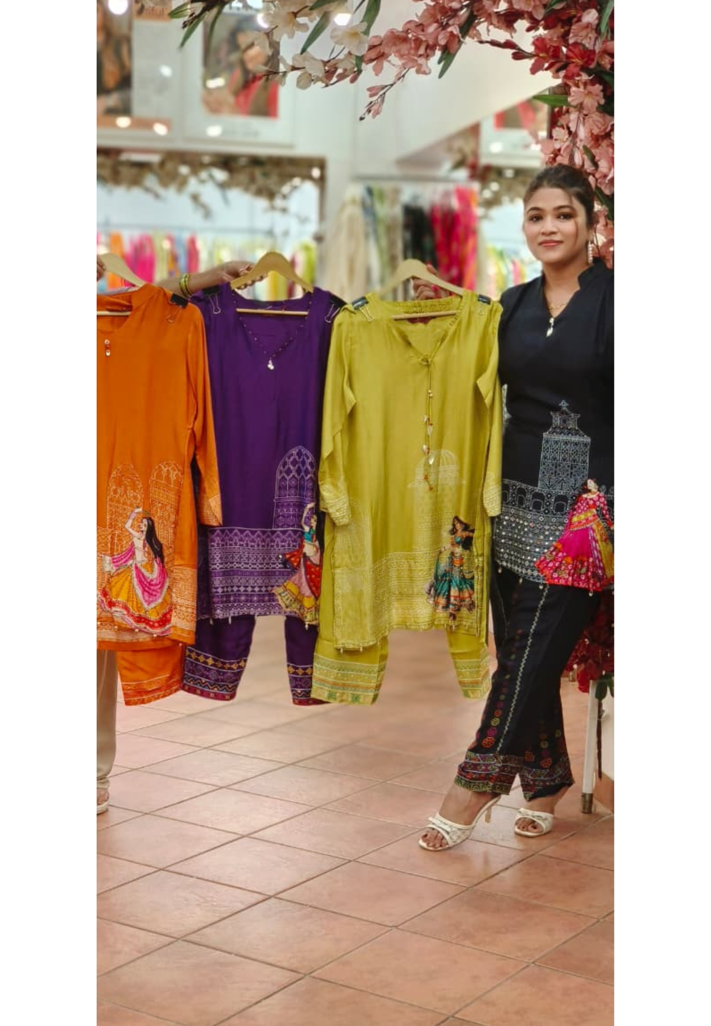 Rangrez Folk Tales Ethnic Co-Ord Set In Dola Silk Fabric