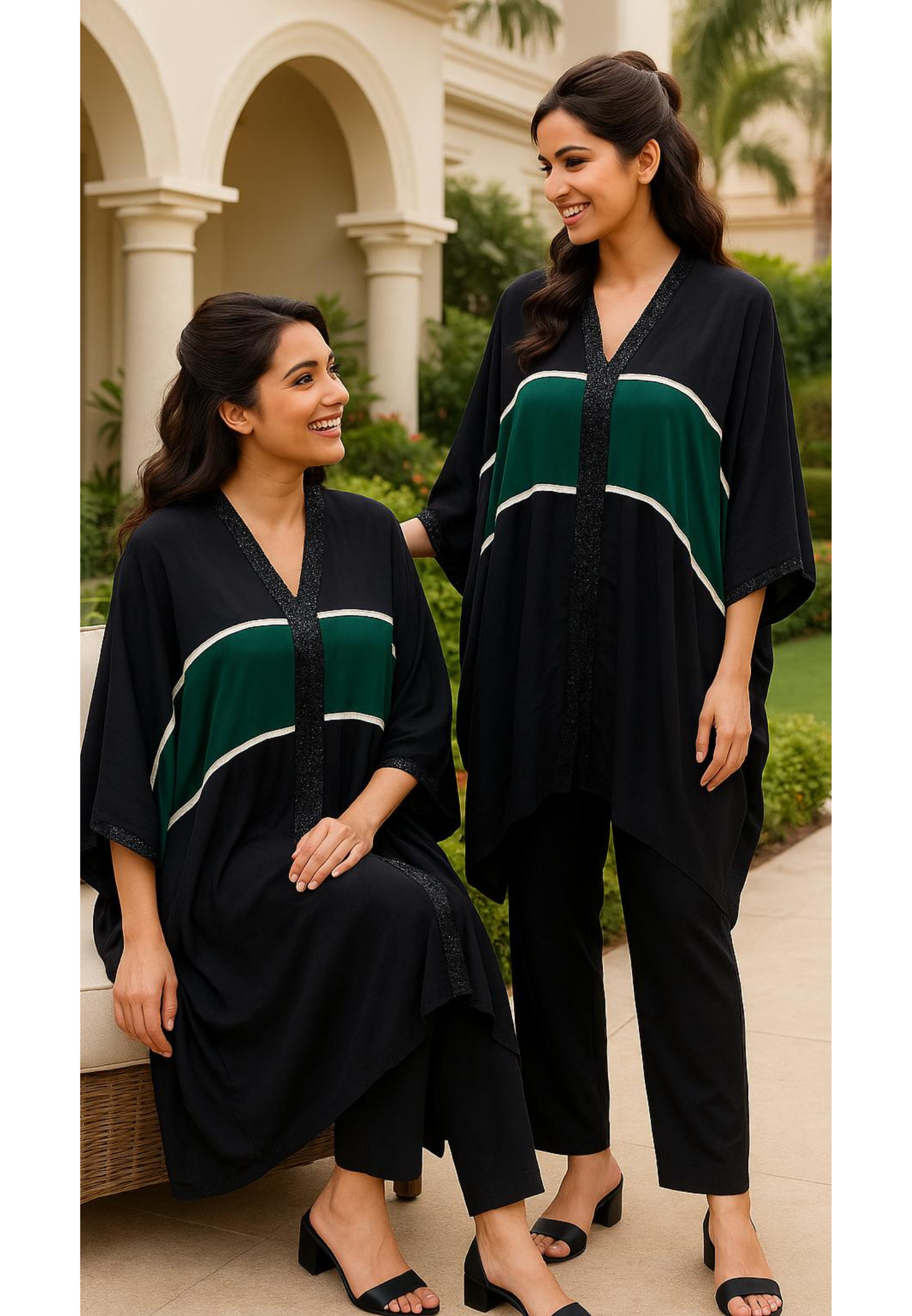 Oversize Midnight Glam Designer Indo-Western Kaftan Only- 11287, 11288
