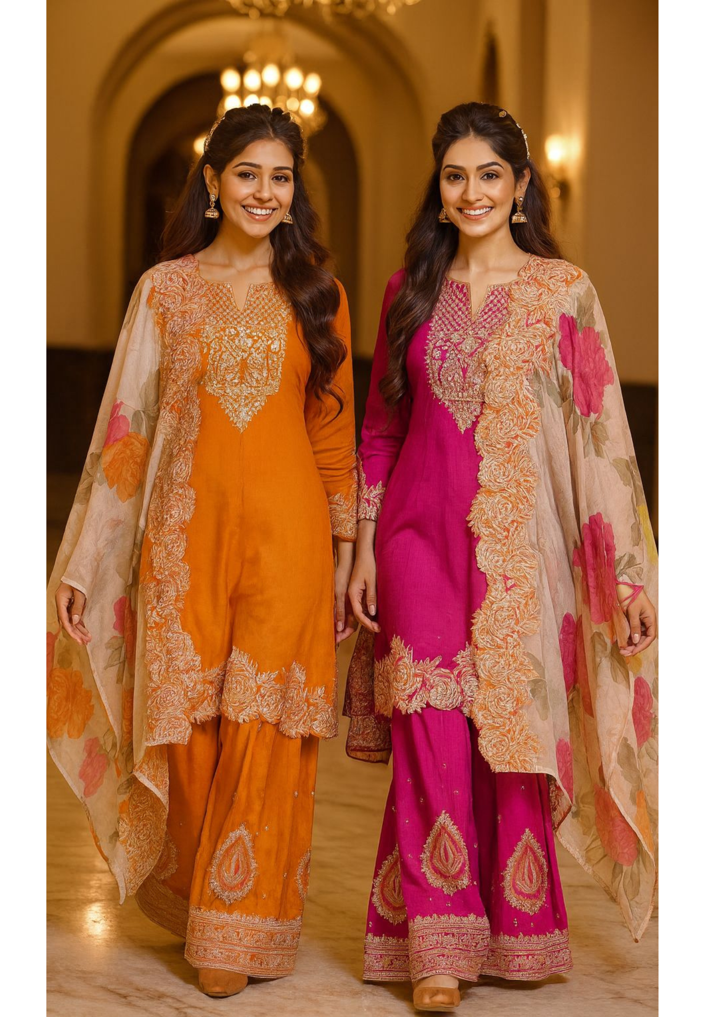 Resam Thread Cut Work Zardosi Full Suit Set With Dupatta In Silk Fabric- 10793