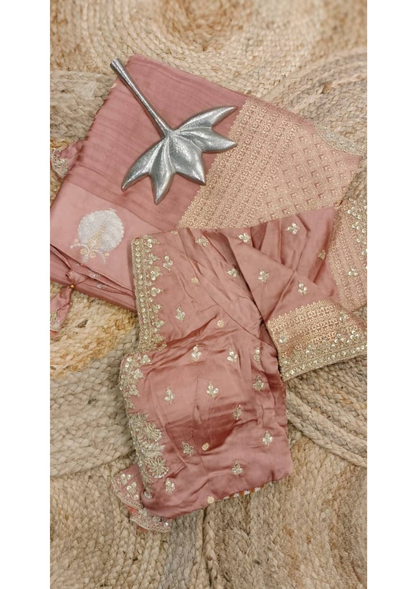 English Tone Brocade Pallu Ready To Wear Designer Saree