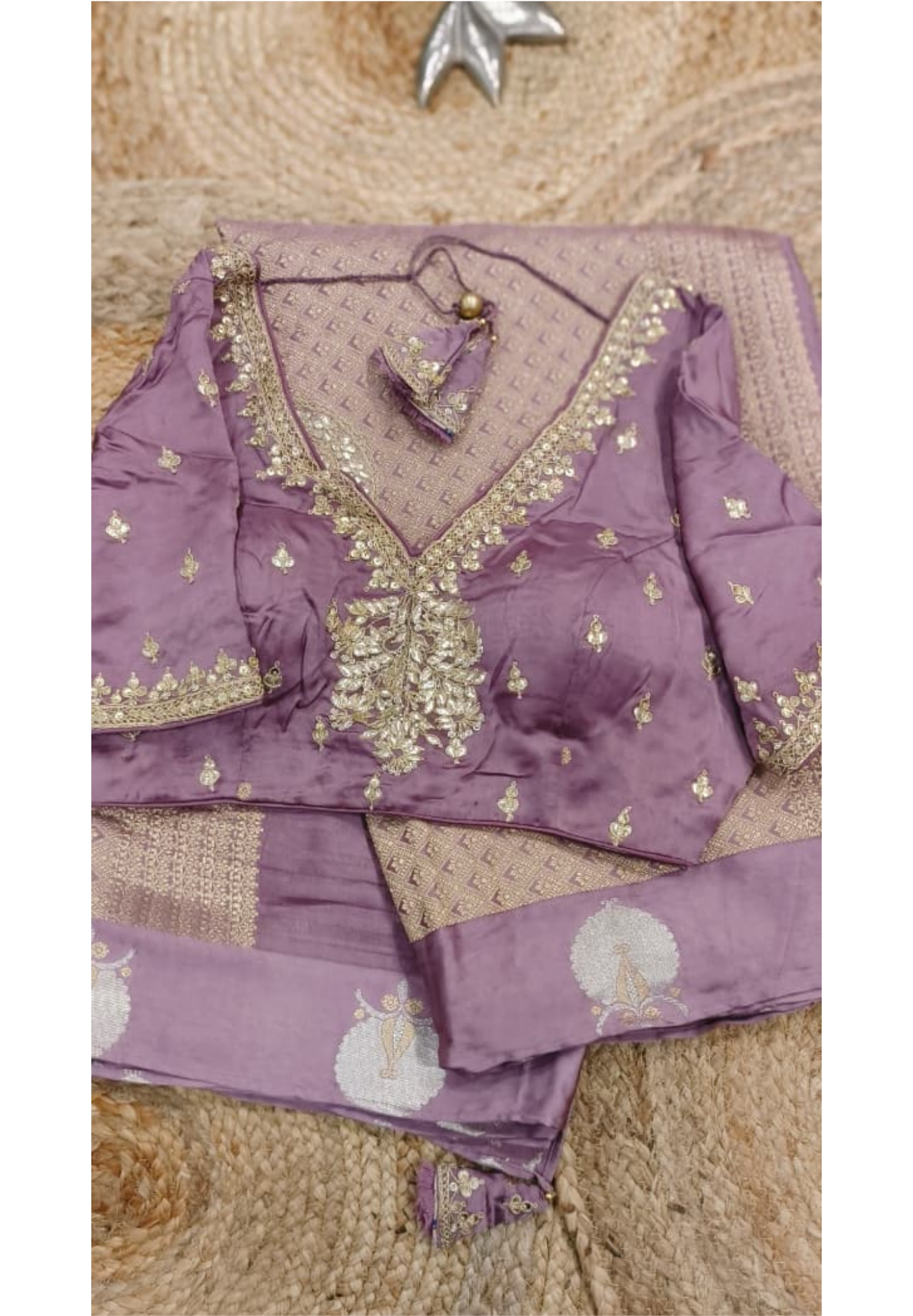 English Tone Brocade Pallu Ready To Wear Designer Saree