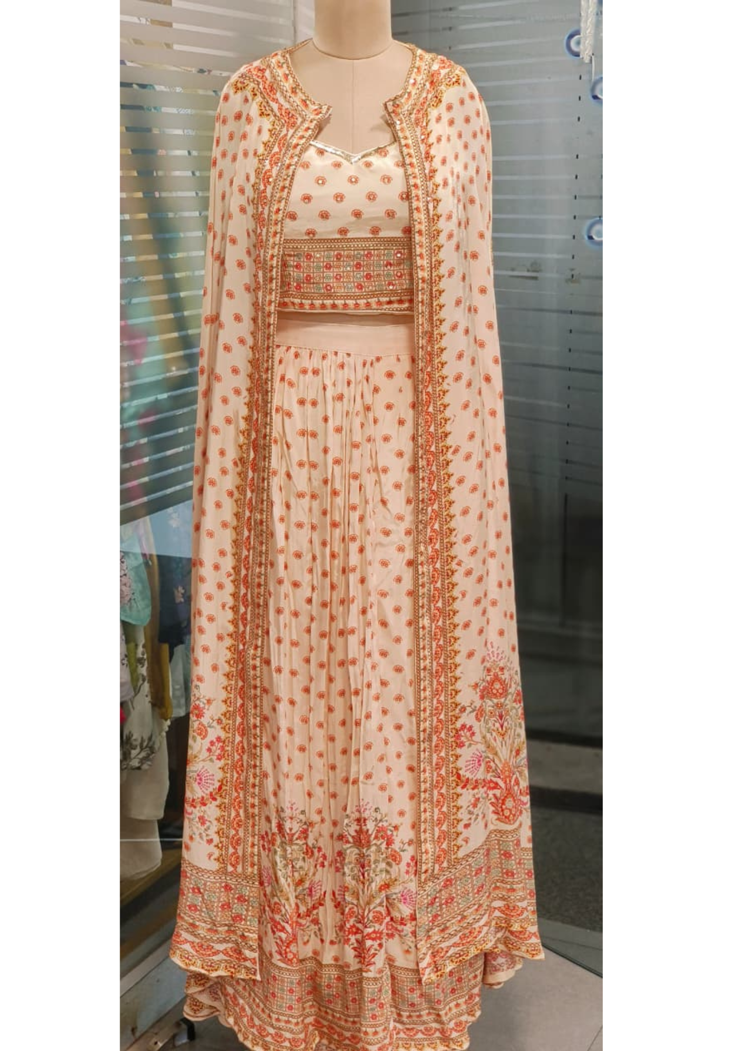 Beautyful Printed Indo Western with Long Srug -