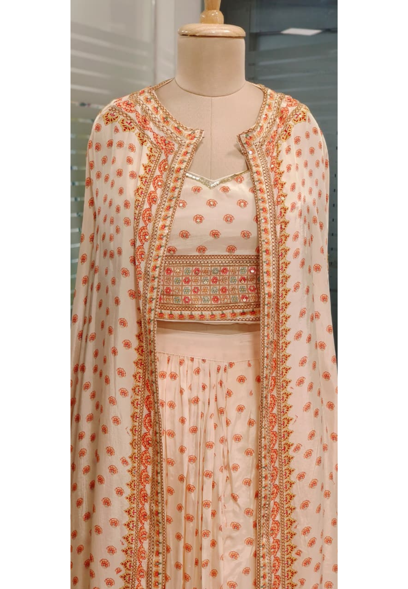 Beautyful Printed Indo Western with Long Srug -