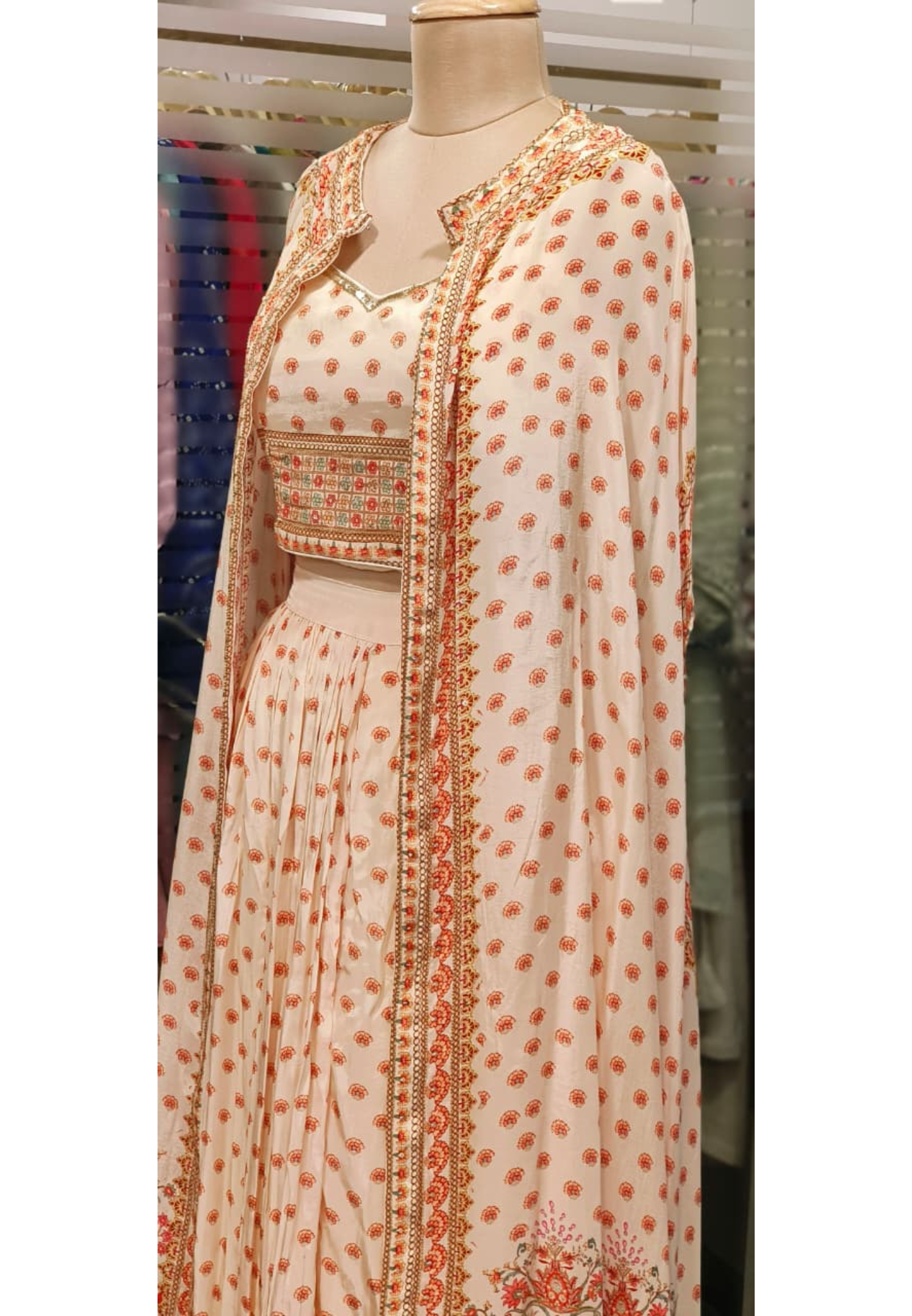 Beautyful Printed Indo Western with Long Srug -