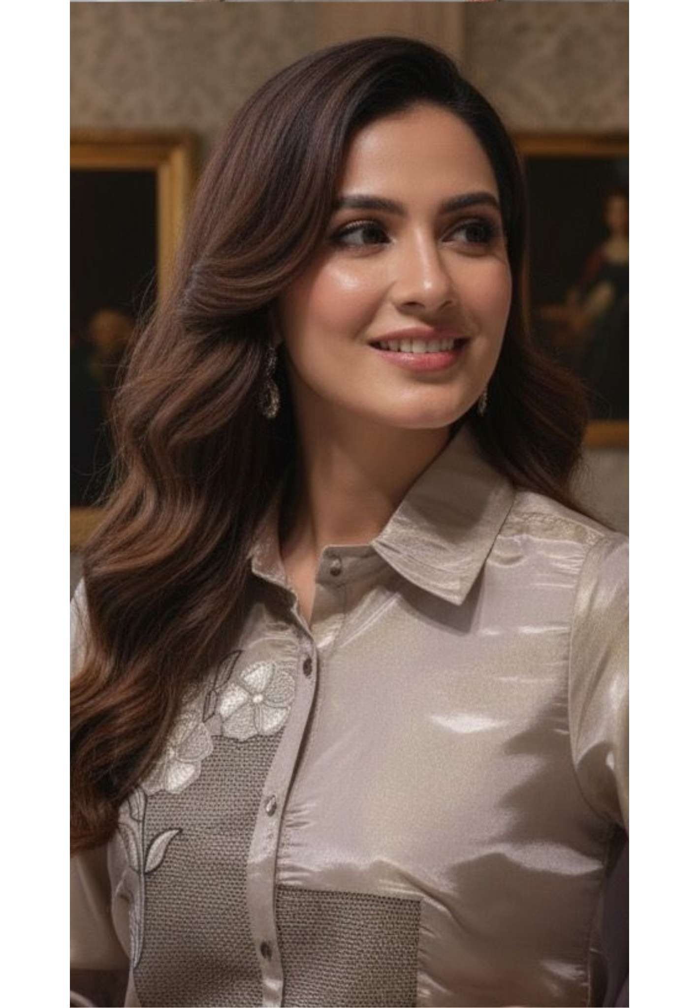 Pure Tissue Cord Set Collar Style Shirt With Loose Bottom DRYWASH