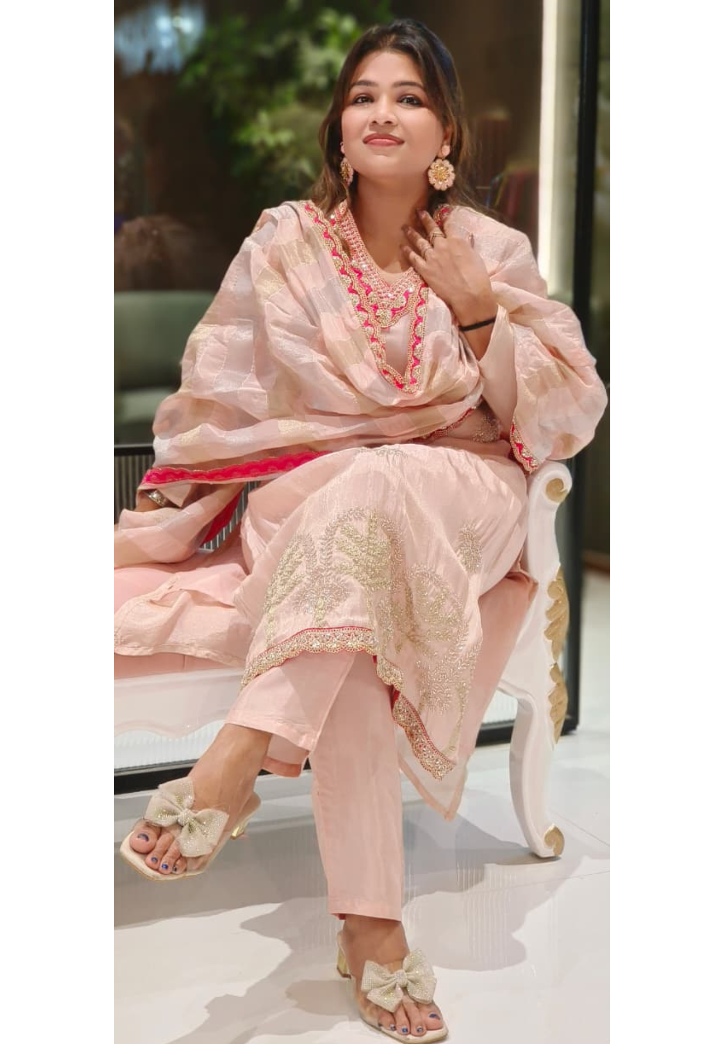 Designer Pastel Suit Set Featuring Hand-Embroidered Motifs, Rich Hem Detailing and Lightweight Dupatta DRYWASH-12617