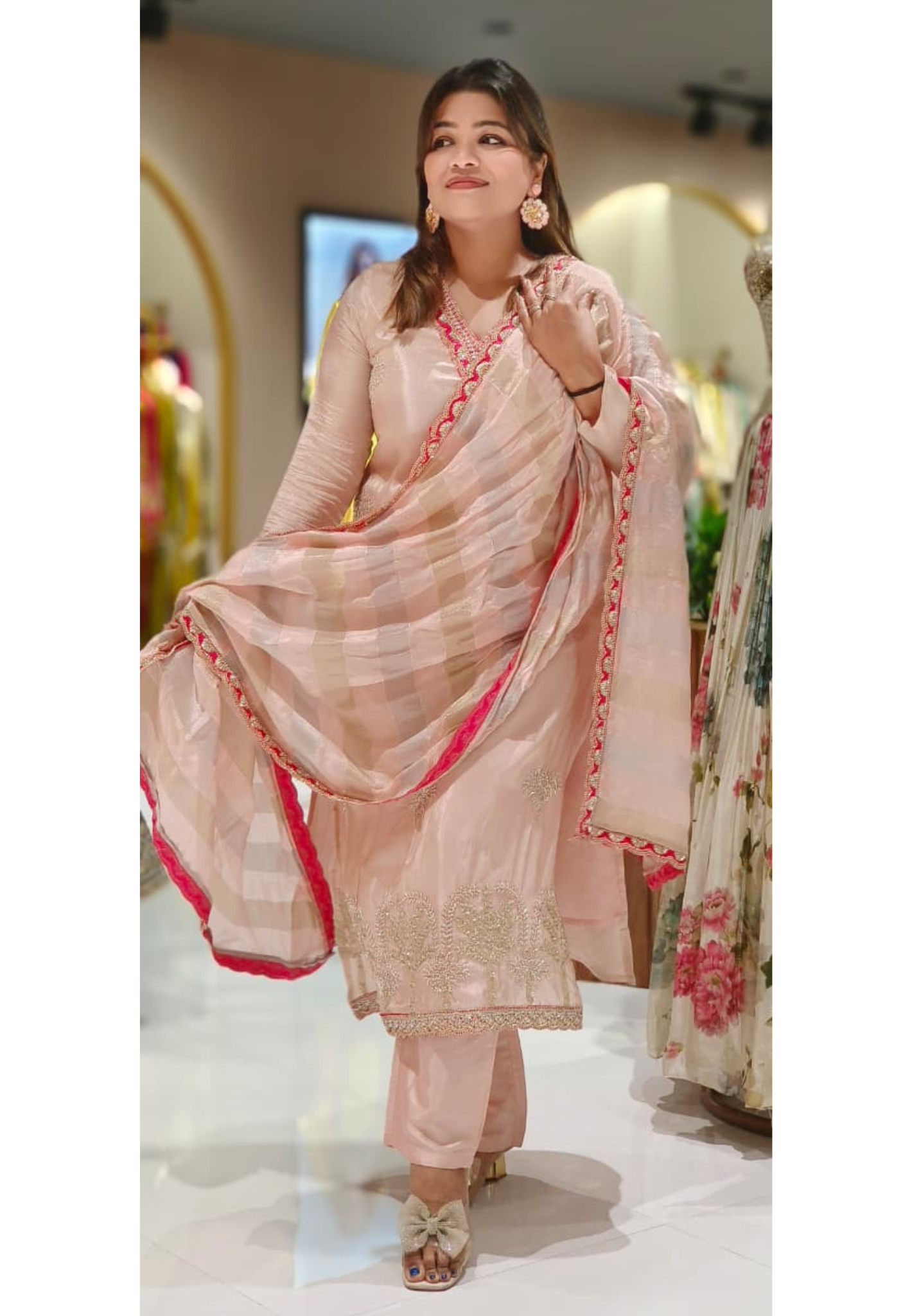 Designer Pastel Suit Set Featuring Hand-Embroidered Motifs, Rich Hem Detailing and Lightweight Dupatta DRYWASH-12617