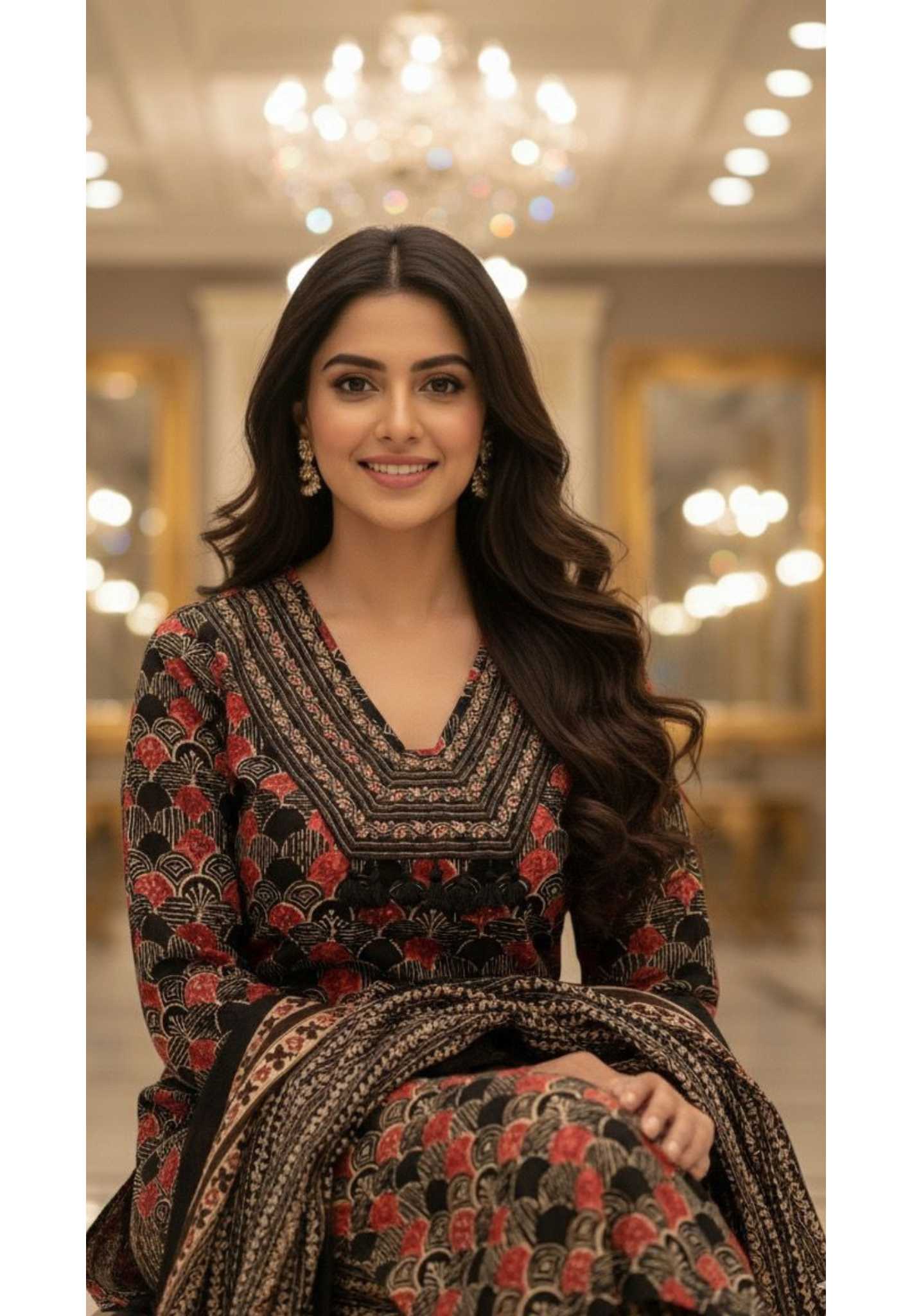 Designer Glass Cotton Three-Piece Suit Set Featuring Rich Ethnic Prints & Lightweight Dupatta