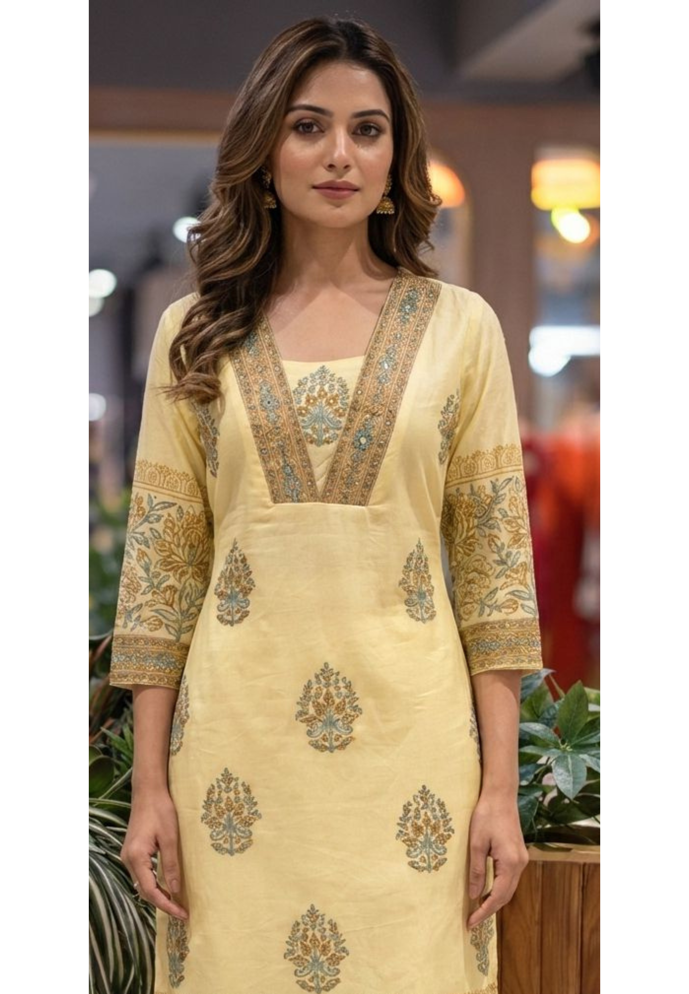 Handloom Printed Soft Tone Straight Full Suit Set With Dupatta In Cotton Fabric- 13619