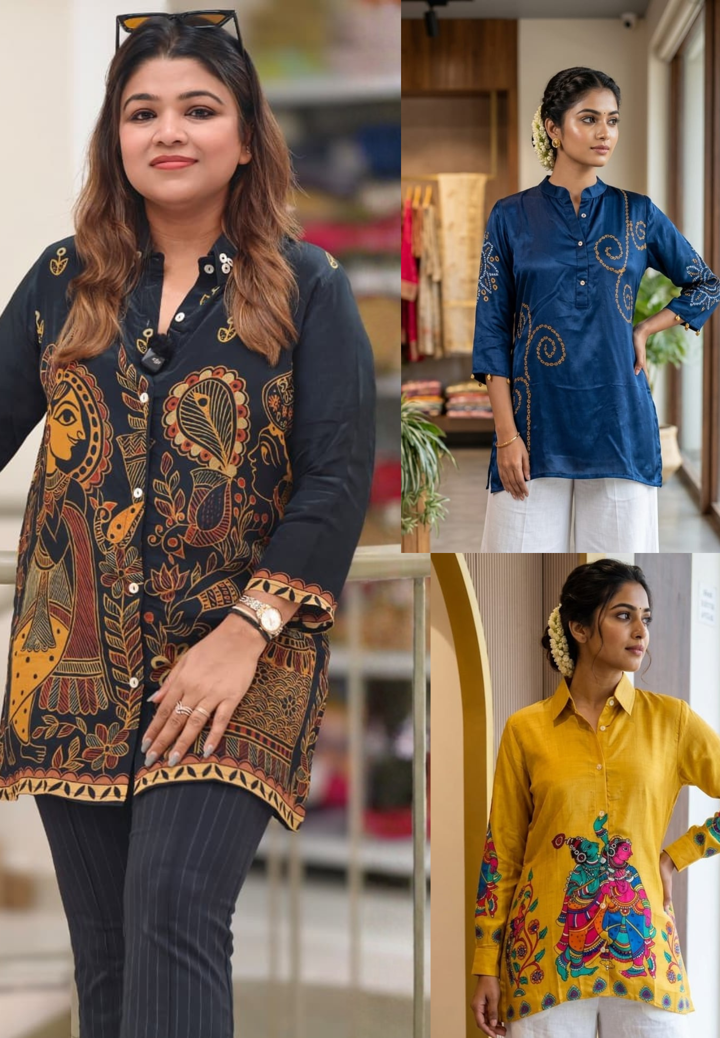 Stylish Crepe Printed Shirt Collection with Button-Down Design Contemporary Fusion Wear-14020-21-22 RB01