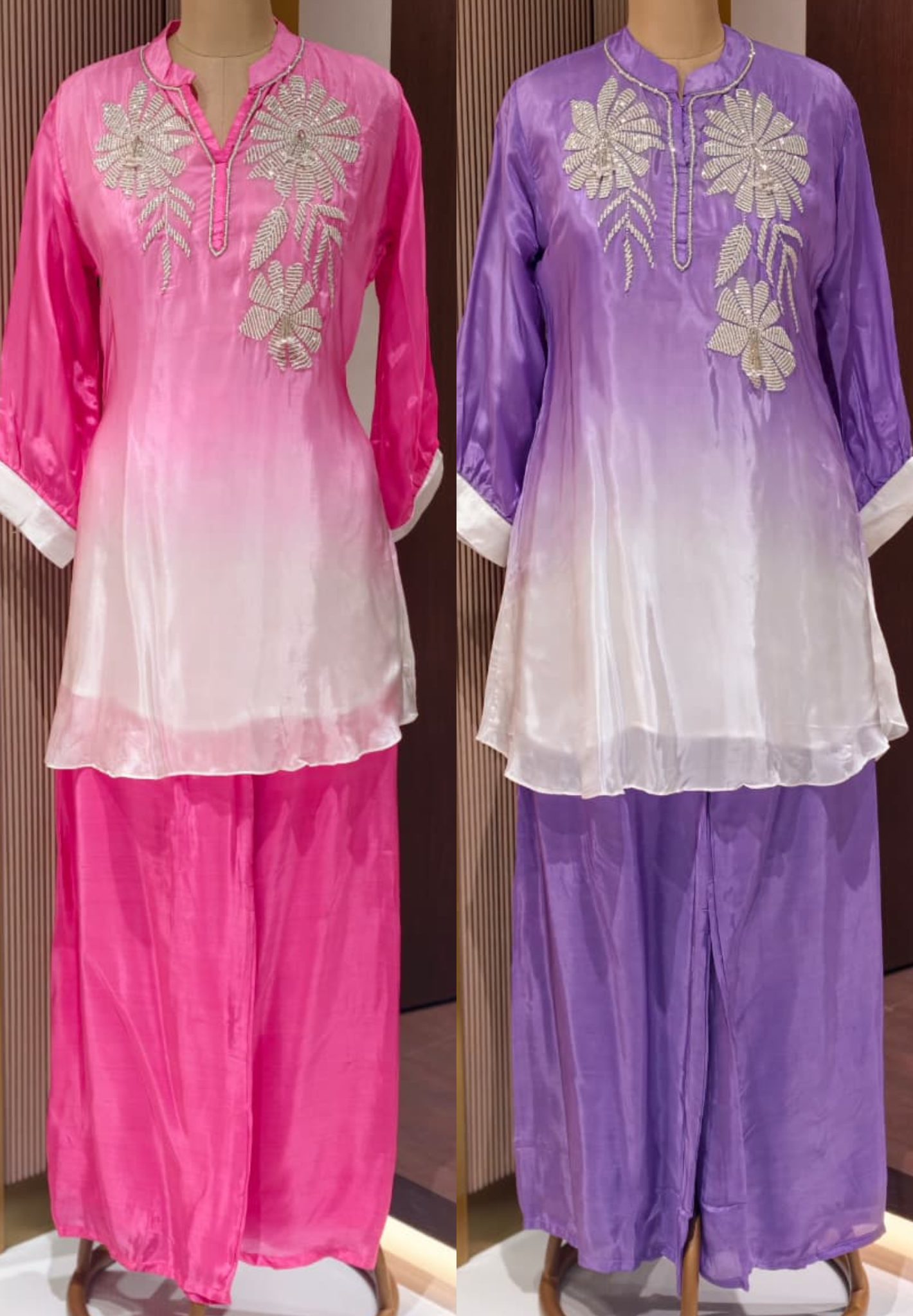 Ethereal Feel Dual-Tone Dream Ombre Crepe Co-Ord Set-14244 RB278