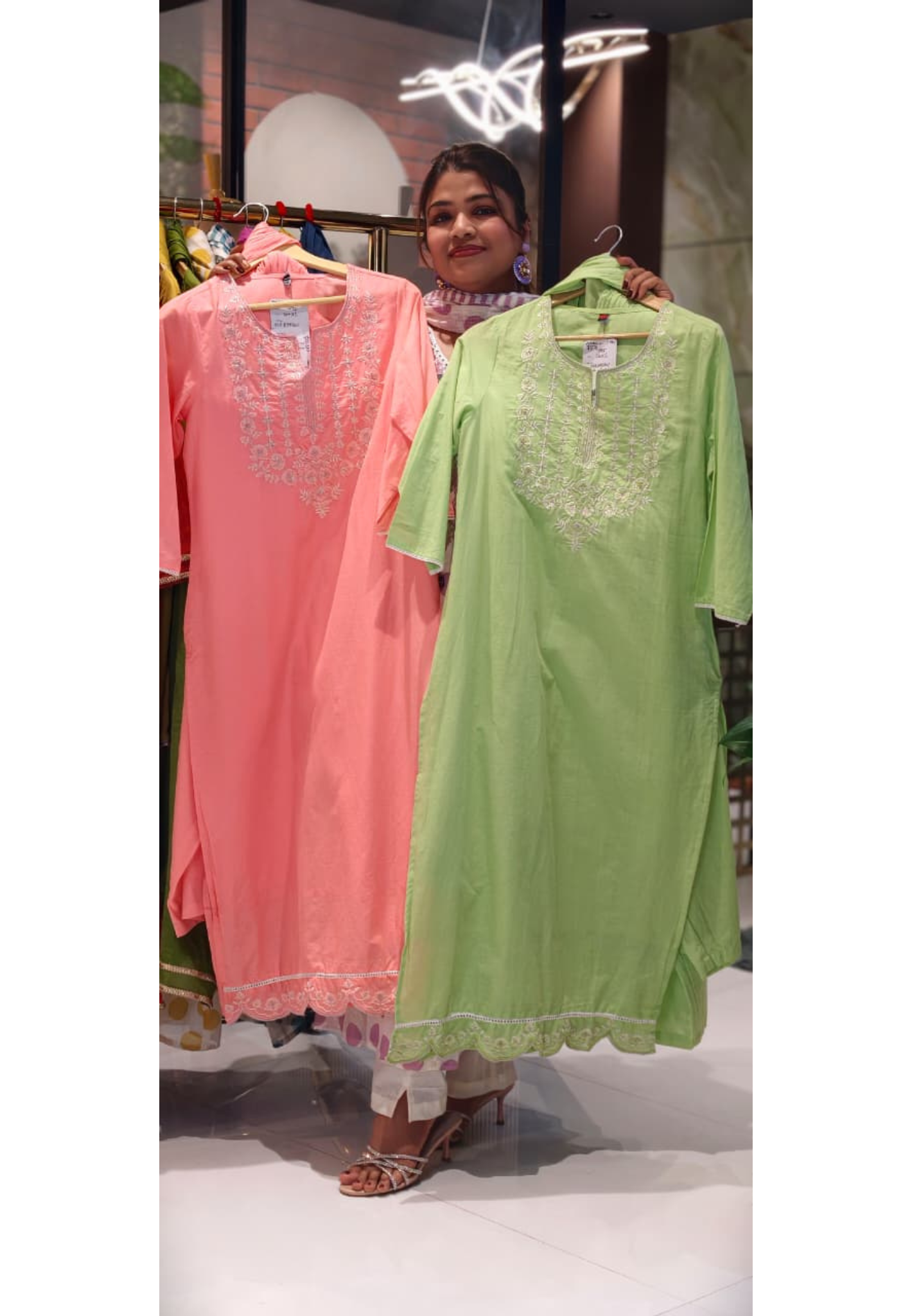 Mul Cotton Thread Work Full Suit With Dupatta Set-13977 RB449
