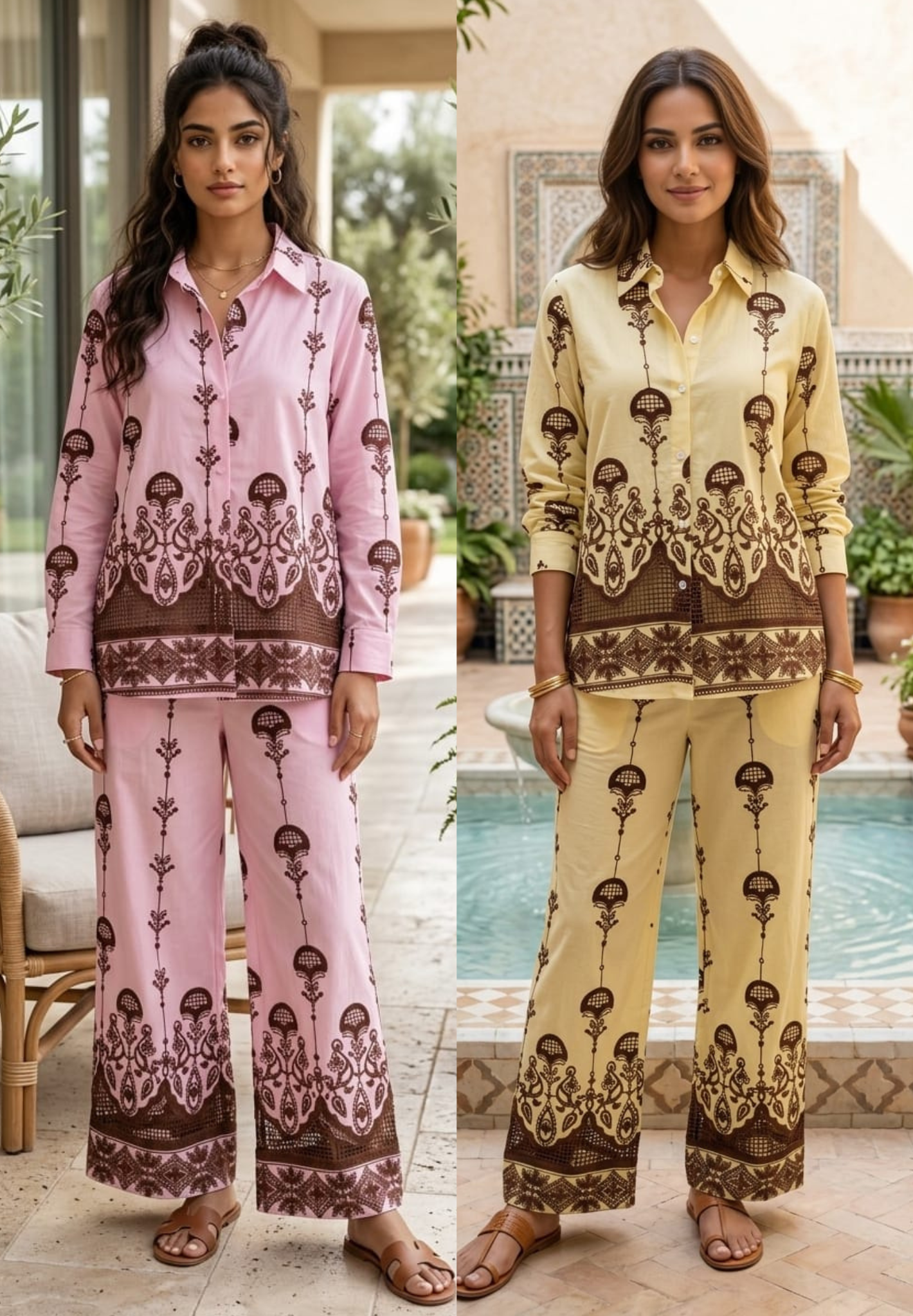 Graceful Premium Sheer Floral Embroidered Imported Co-Ord Set- 15070
