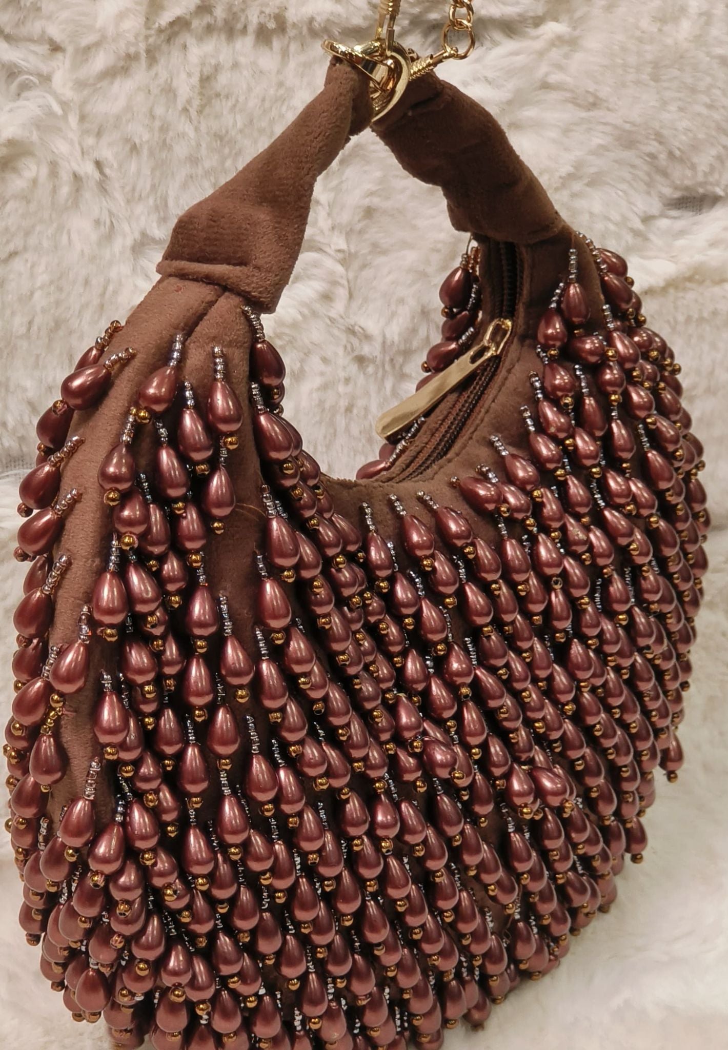 Designer moon shape crystal bags