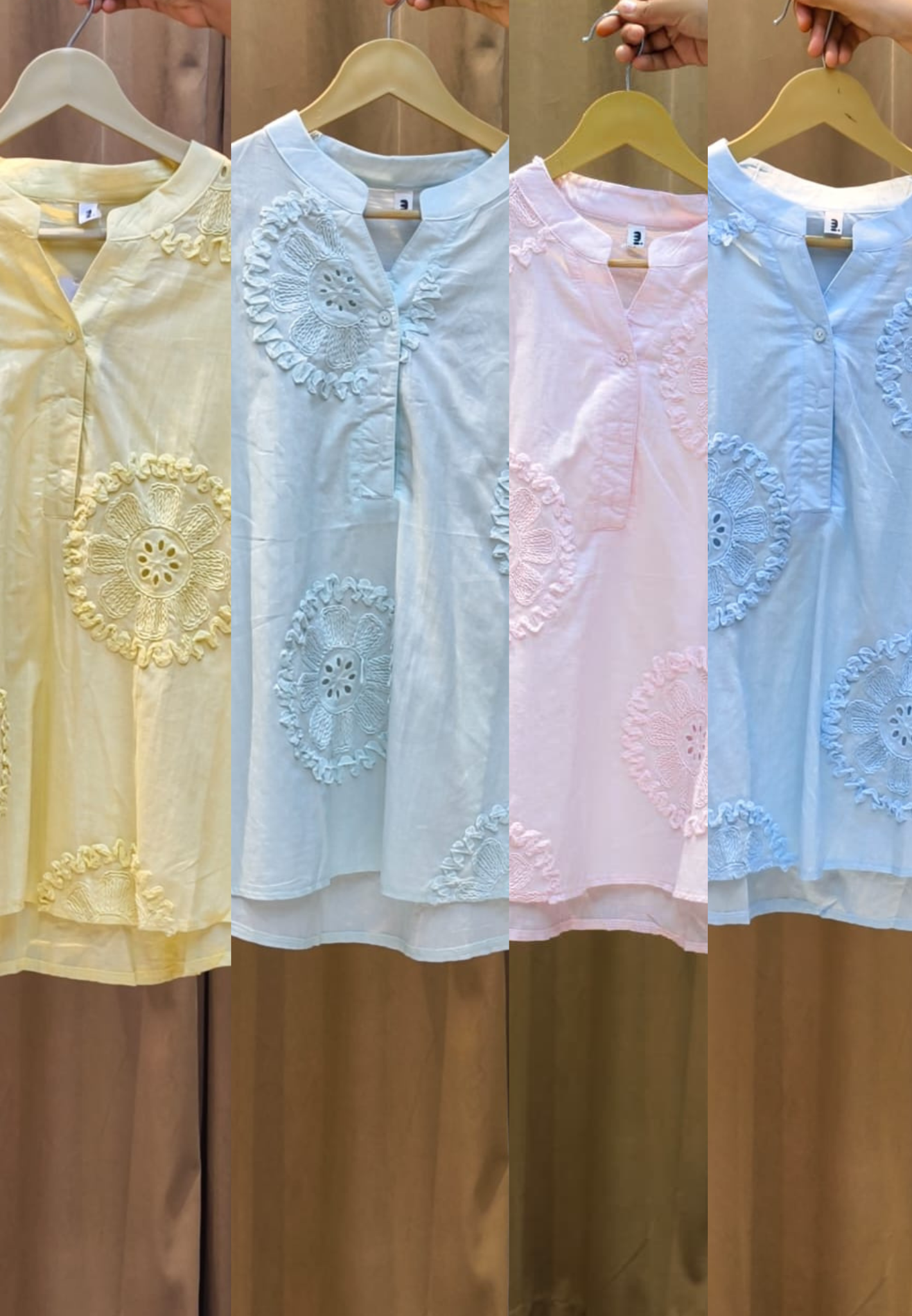 Premium Embroidered Cotton Summer Imported Western Casual Top- 15139