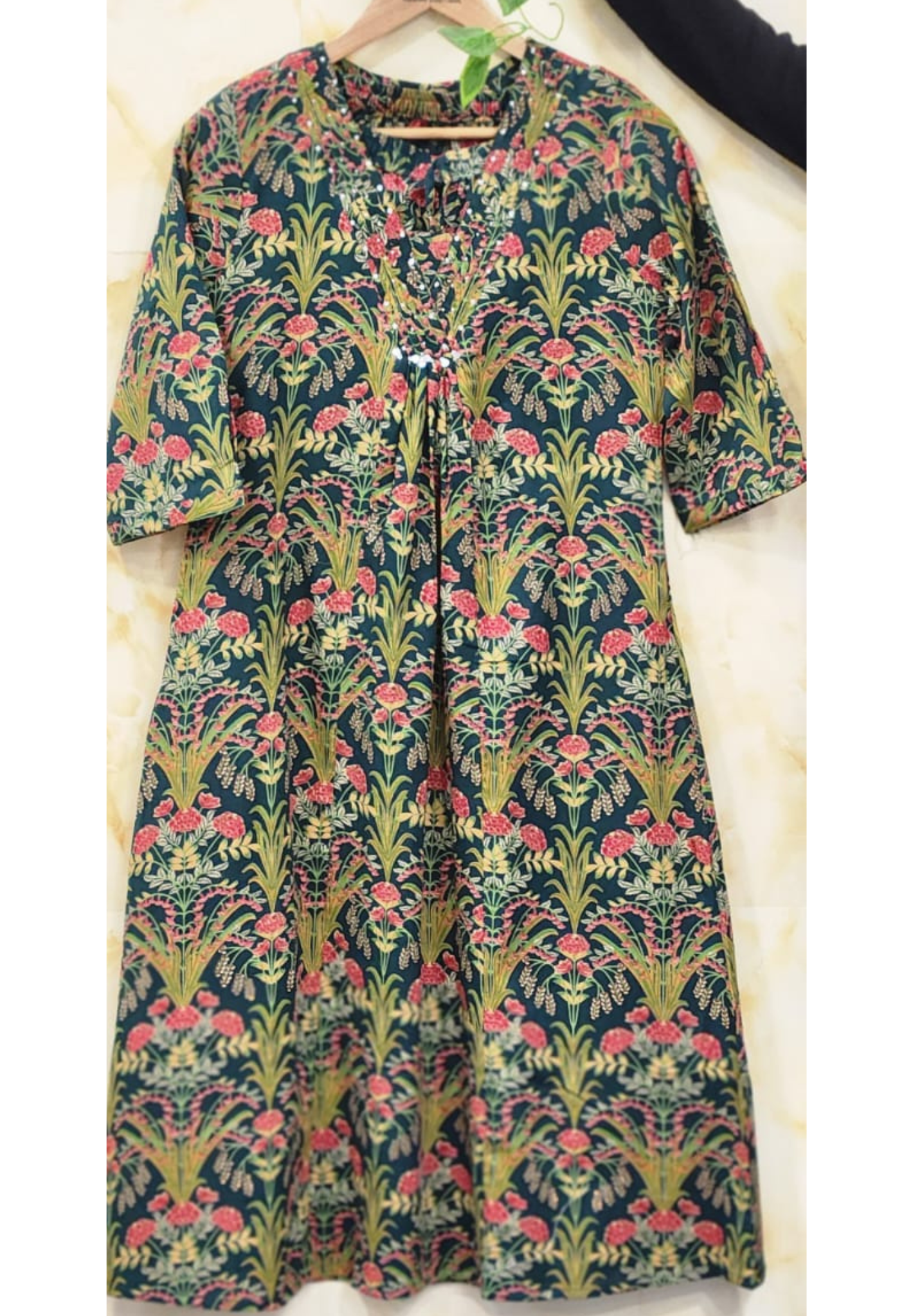 Pure Cotton Printed Kurta With pant-08504