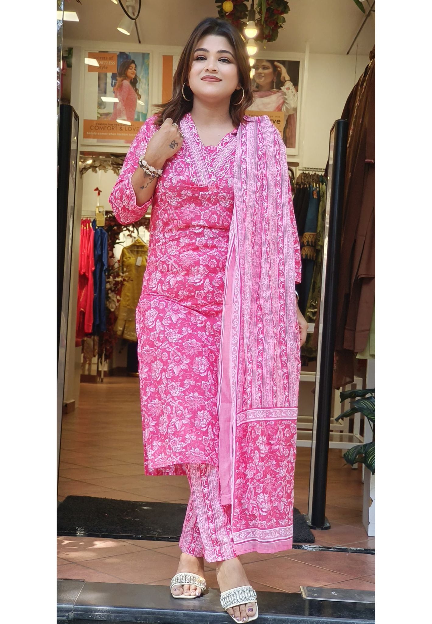 Beautiful printed Cotton Full Set (Lean Fit)-08369