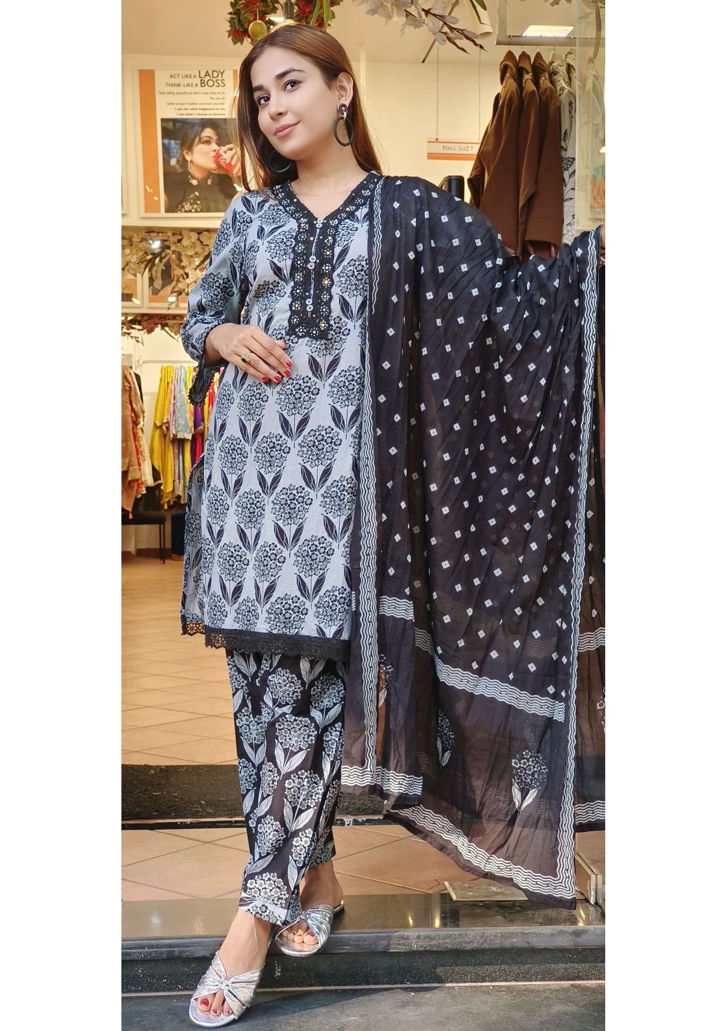 Pure Cotton Floral Printed Full Set-08106