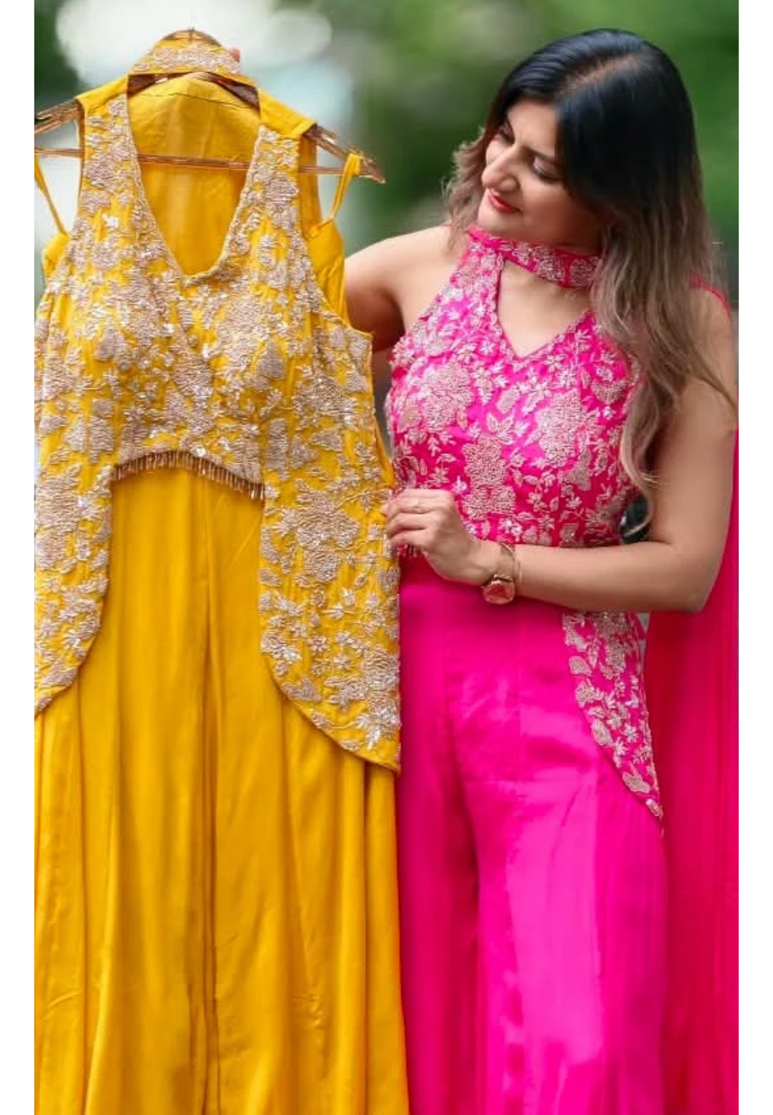 Embroidered Designer Sleeveless Crop Top And Chowker Dupatta with Palazzo Set 16750
