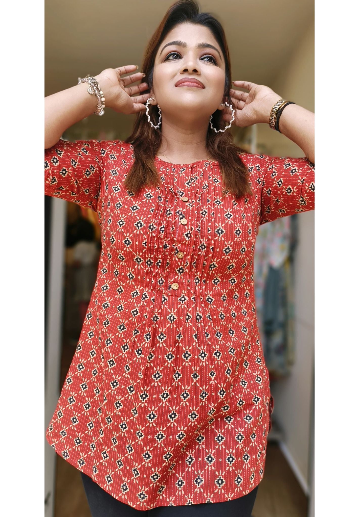 Cotton summer short kurti-05446