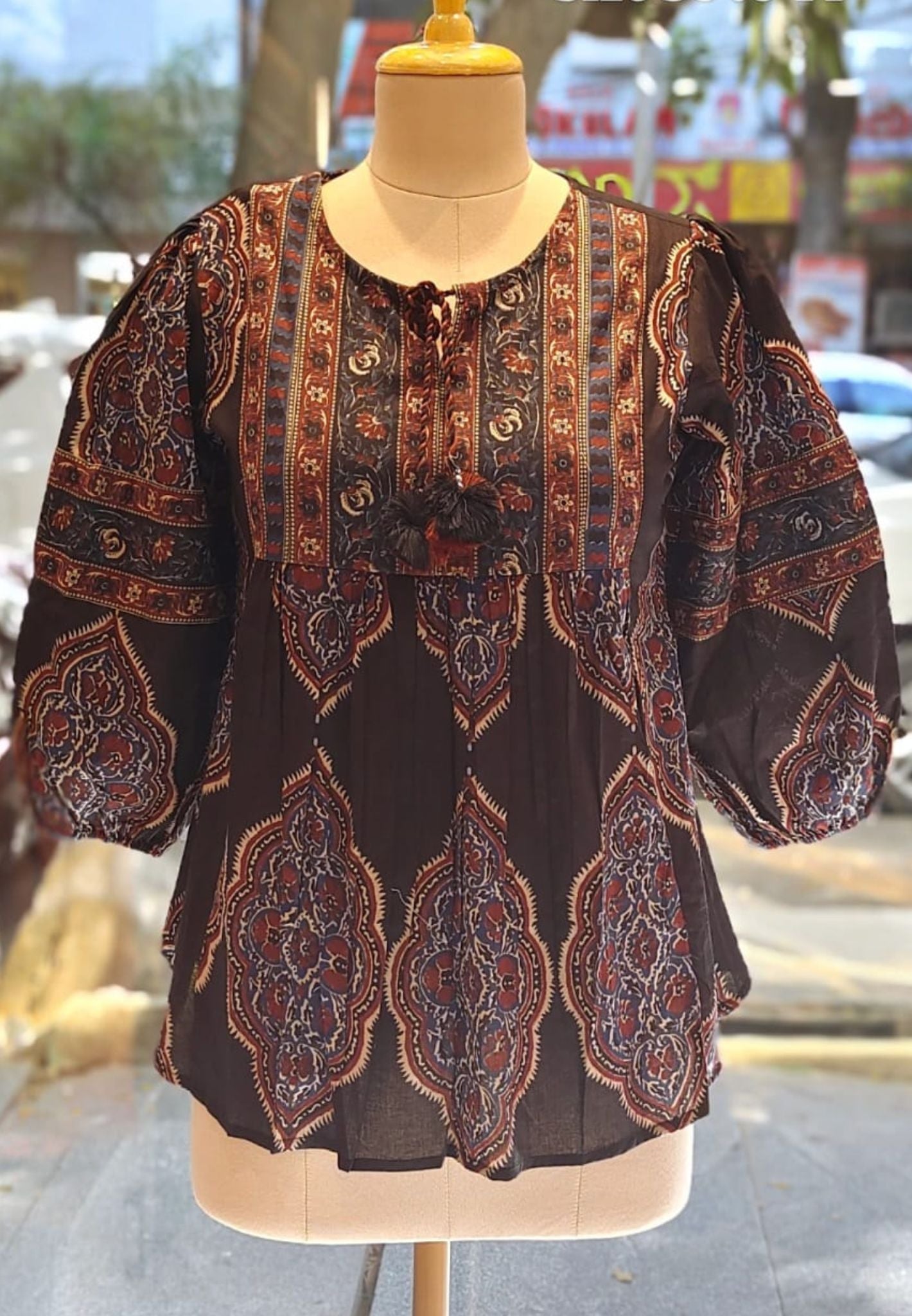 Beautiful Cotton Peplum Printed Short Kurta-