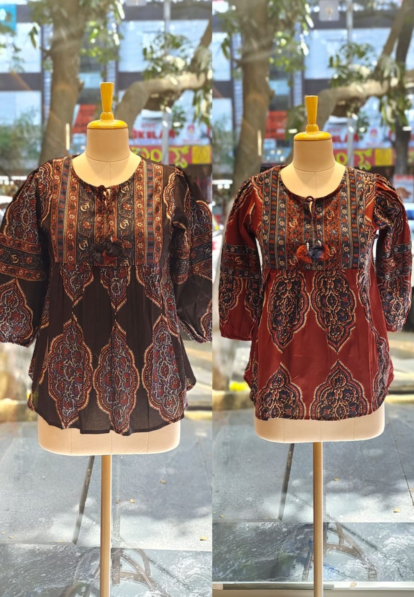 Beautiful Cotton Peplum Printed Short Kurta-