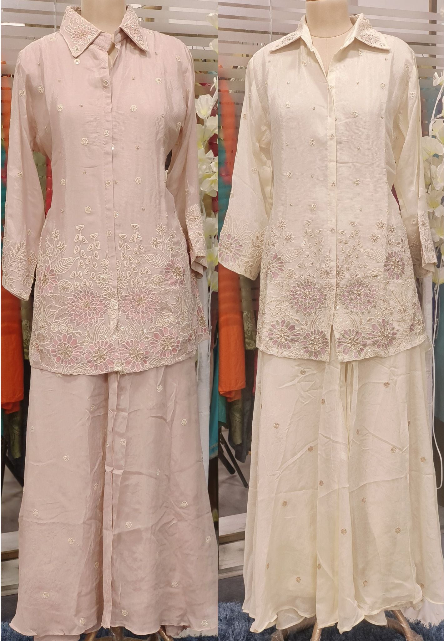 Beautiful Heavy Embroidery Party Wear Co-Ord Sets-08197-98