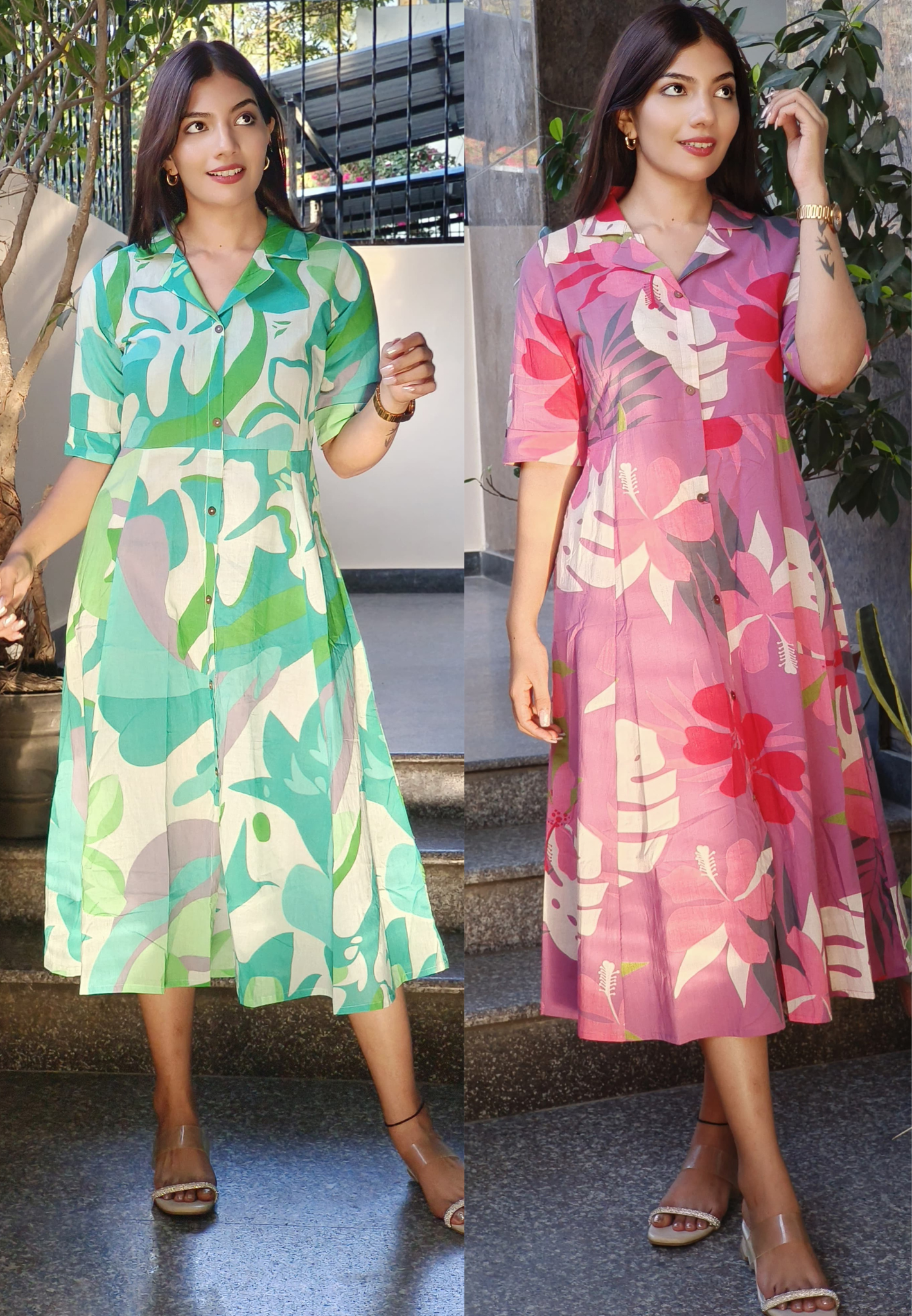 Summer Bloom Floral Cotton Midi Dresses Vibrant Elegance and All-Day Comfort