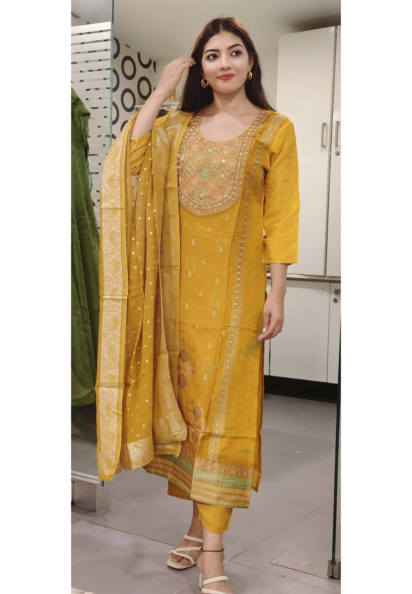 Beautiful Zardosi And Sequence Embroidery Full Set DRYWASHONLY-7184