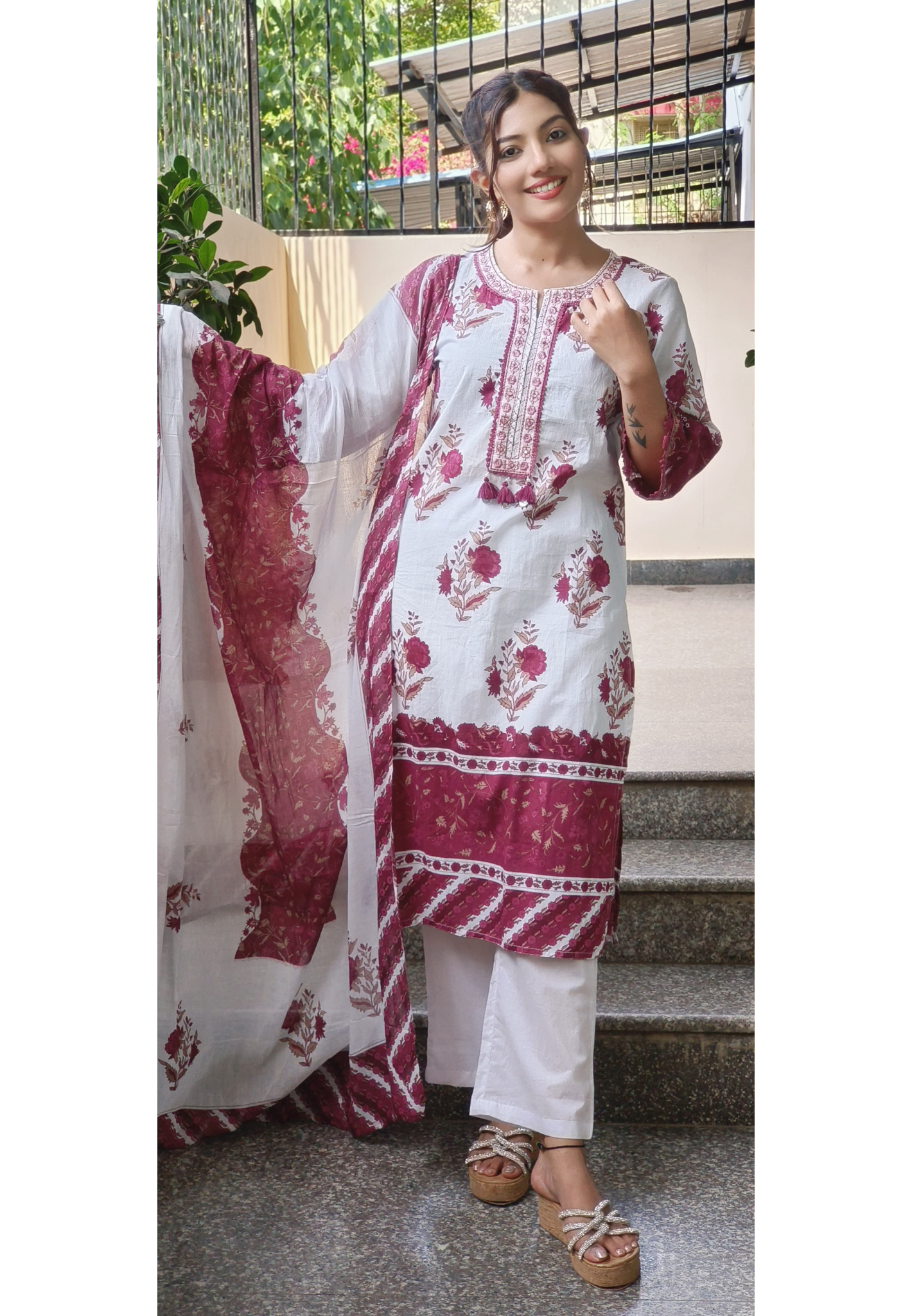 Floral Kurta Pant Full Set- 09572