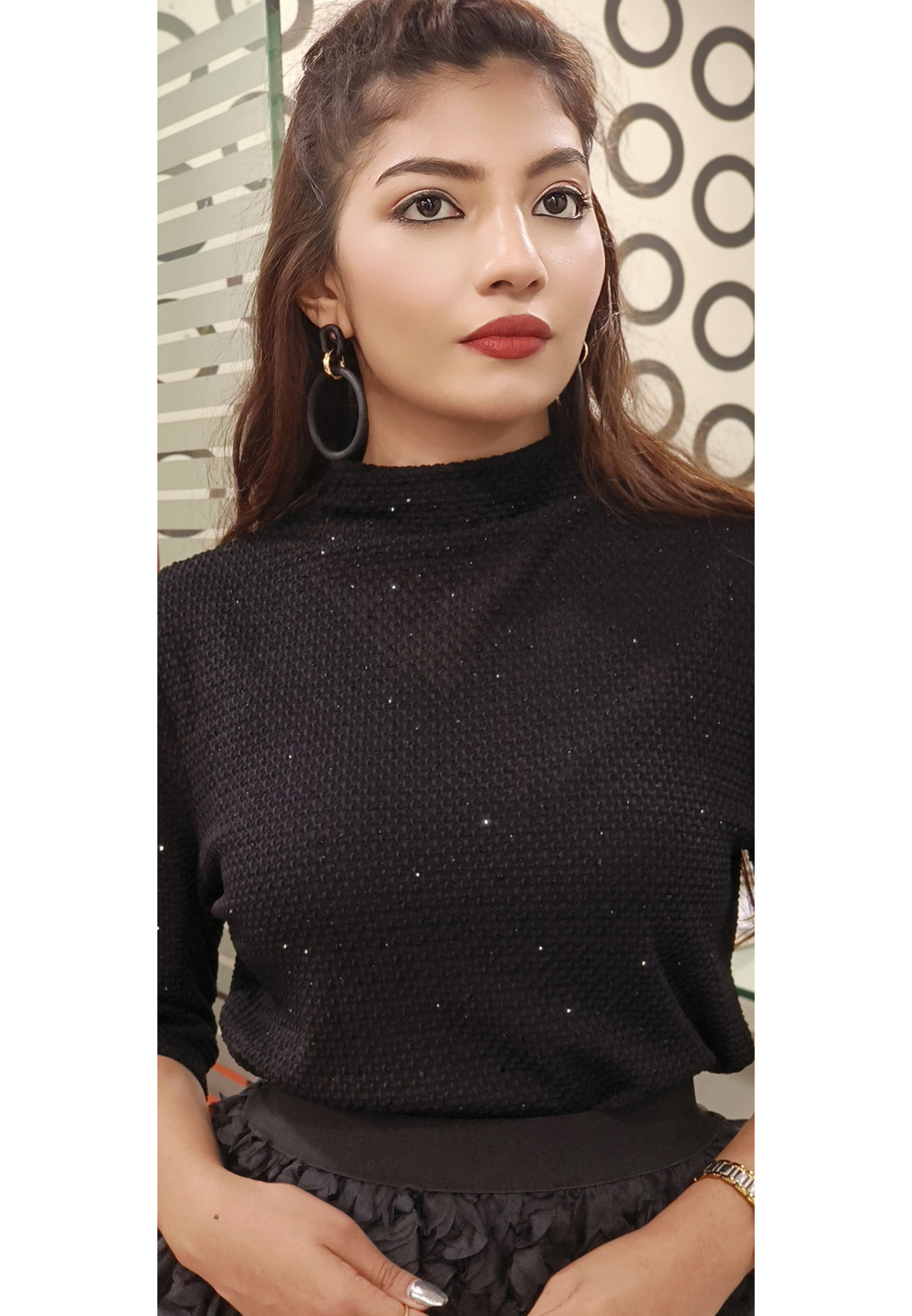 Imported Western Top In Black