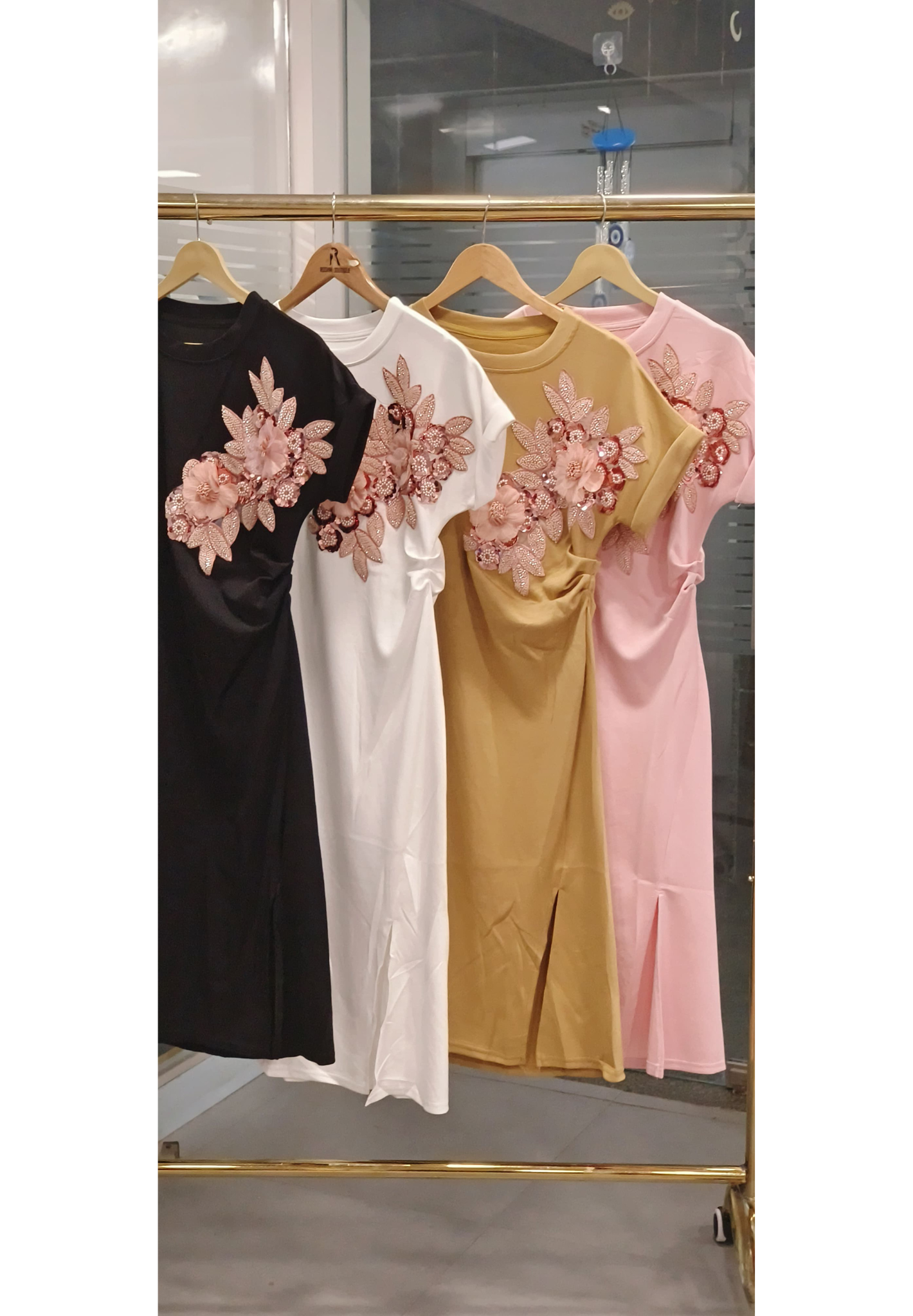 Floral Pop Luxe Appliqué Dress Tee