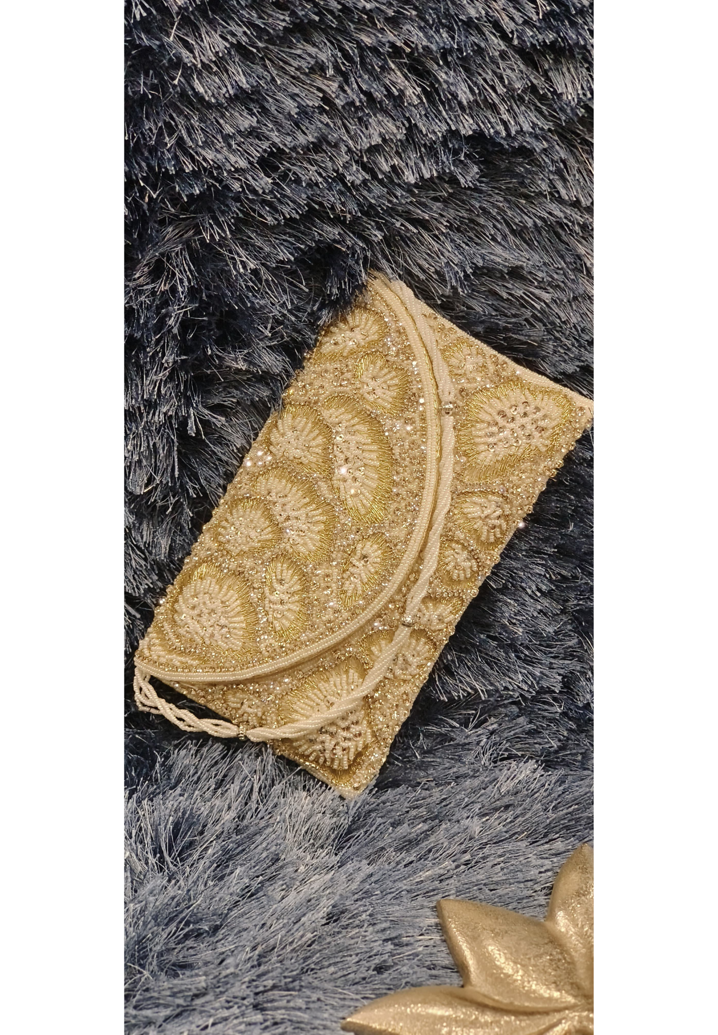 Elegant Zaria Pearl White Purse