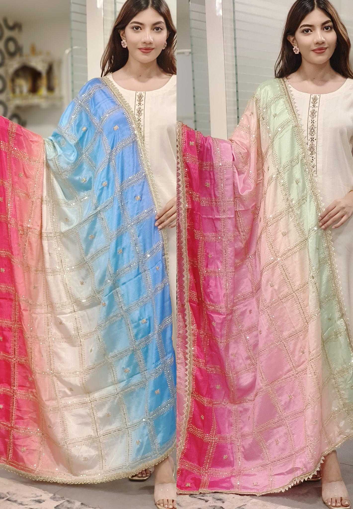 Noor-E-Rang Ombre Silk Dupatta