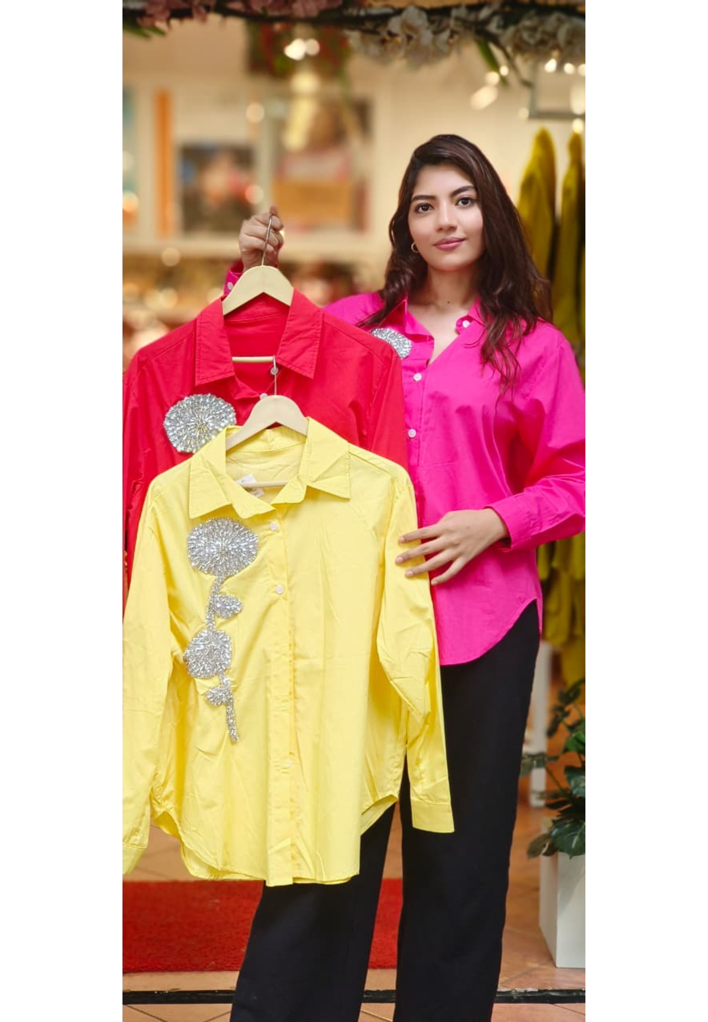 Solid Diamonds Patchwork Casual Shirt