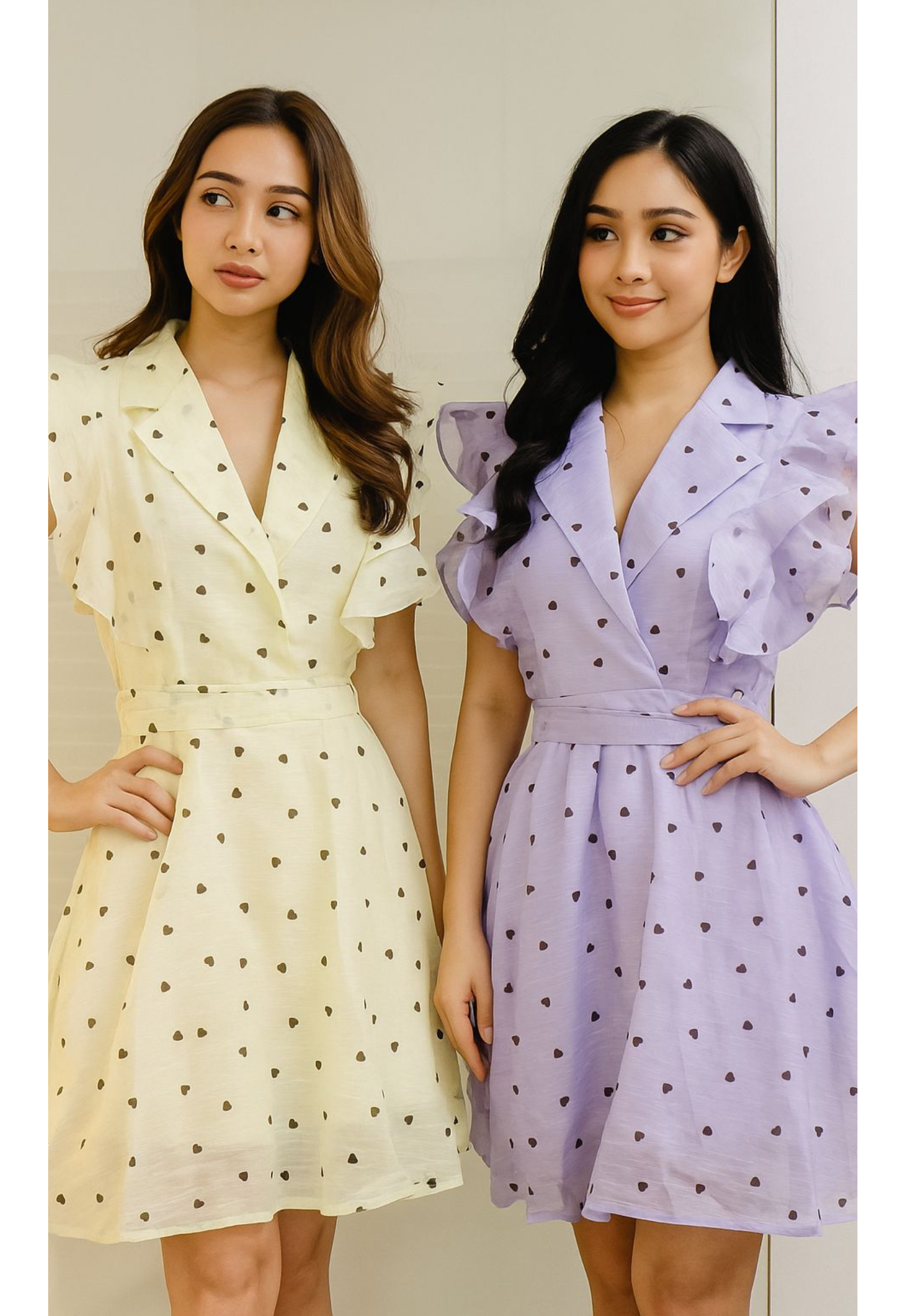 Mini Love Printed Organza Ruffled Frock