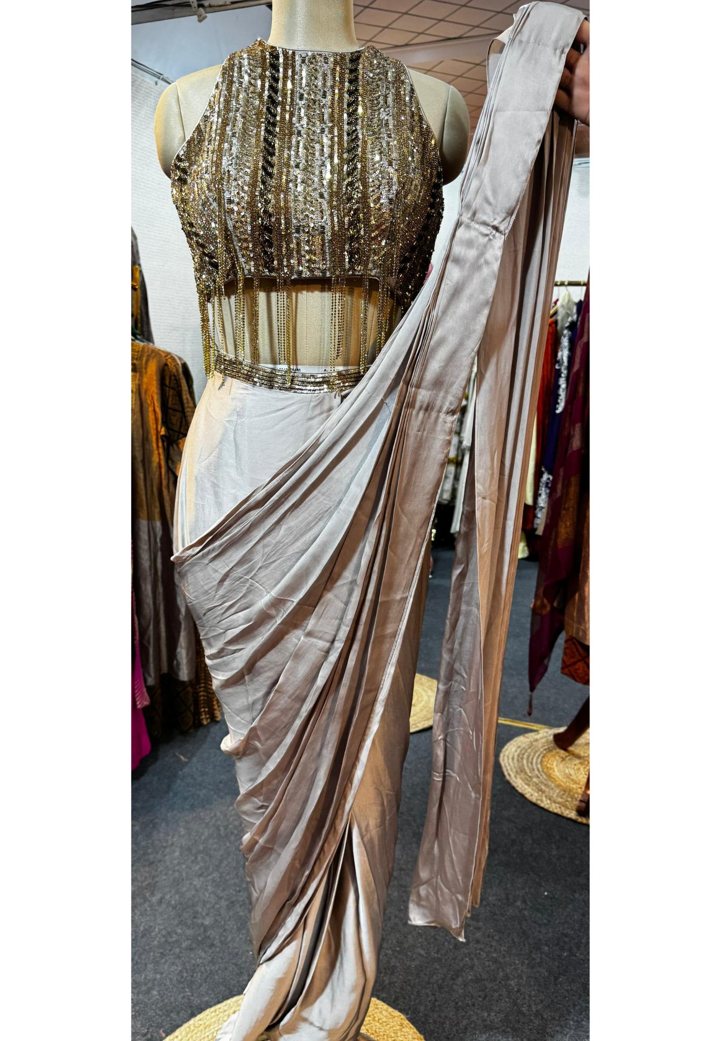 Royal Mirage Starry Night Luxe Sparkled Designer Drape Saree- 11150