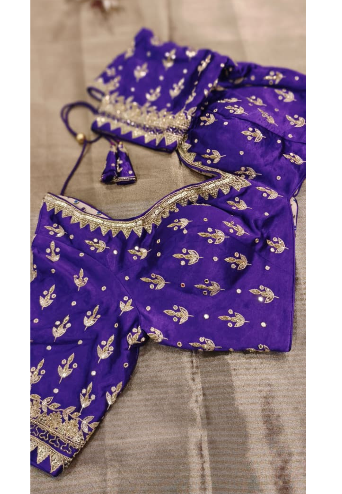Premium Tissue Designer Party Wear Saree With Complete Handwork Blouse