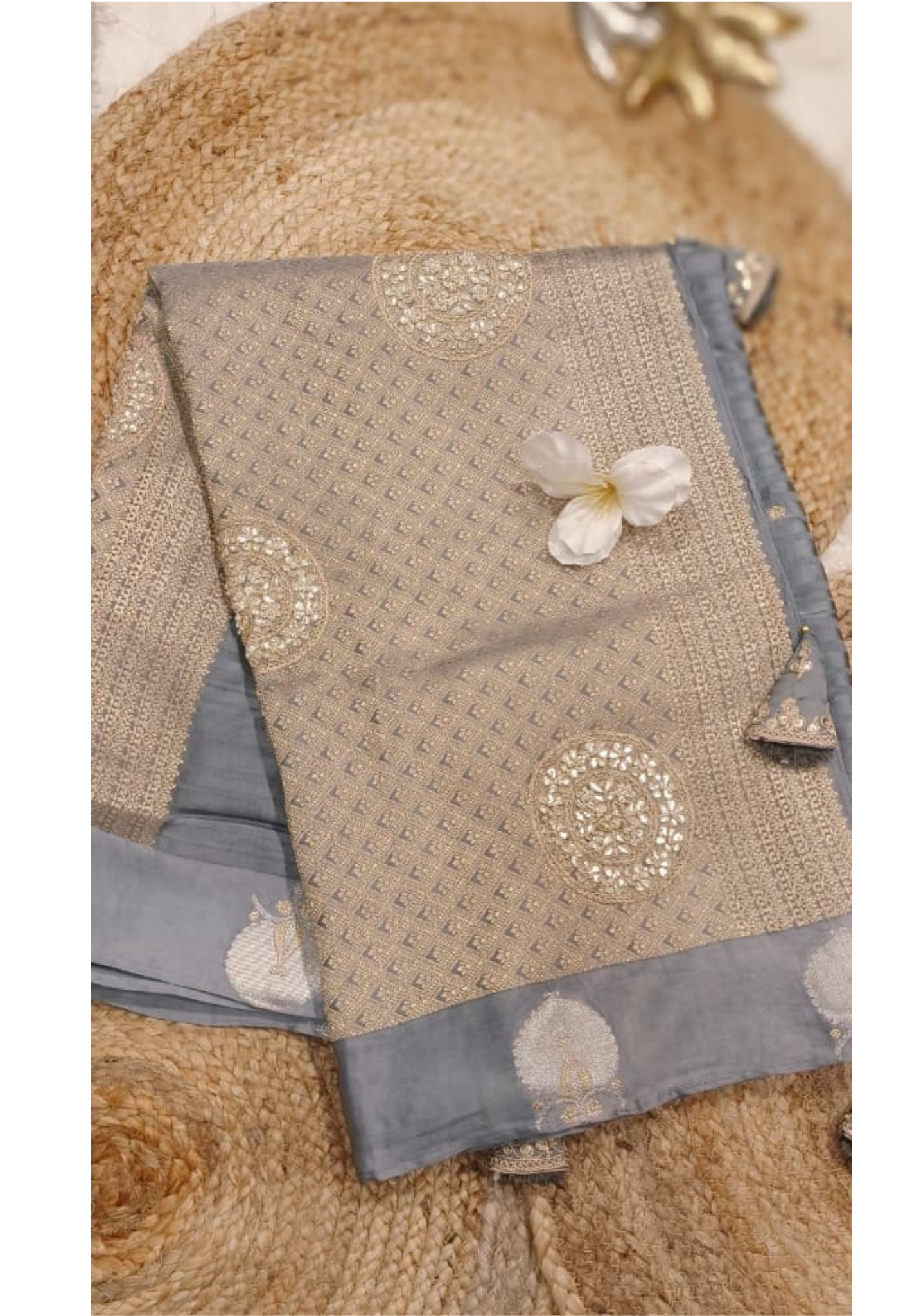 English Tone Brocade Pallu Ready To Wear Designer Saree