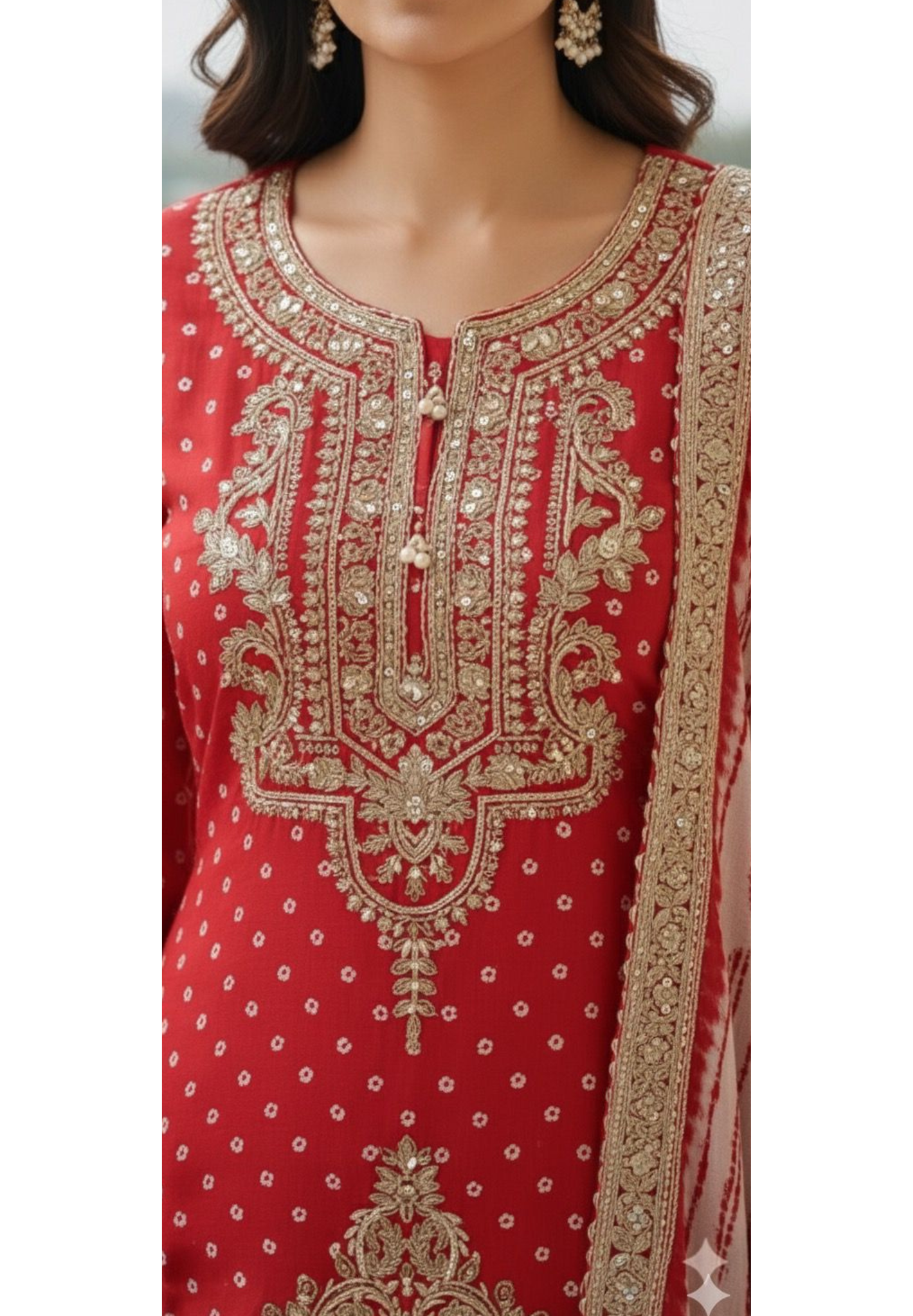 Heavily Machine With Handworked Pearl Tassel Hang Designer Full Suit Set With Dupatta Pure Fabric- 11640, 11641