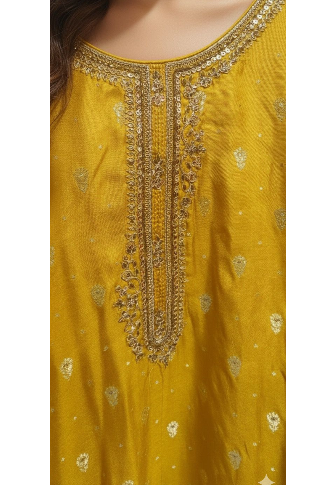 Very Delicate Front Work Neck Line Brocade Full Suit Set With Dupatta In Silk Fabric- 11657, 11658