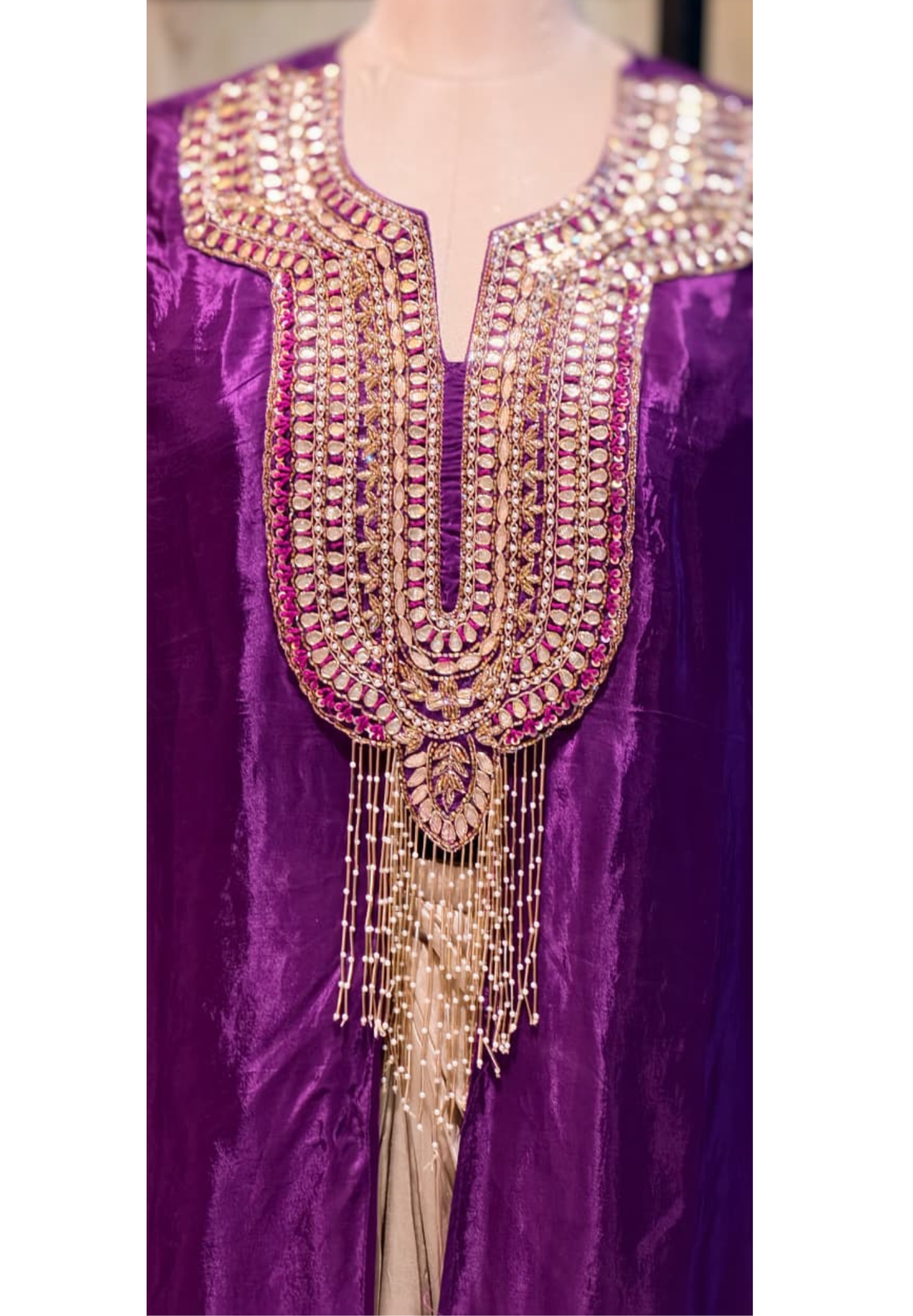 Meher Heavy Work Cape Ensemble Twin Color Festive Indo-Western Wear- 13379