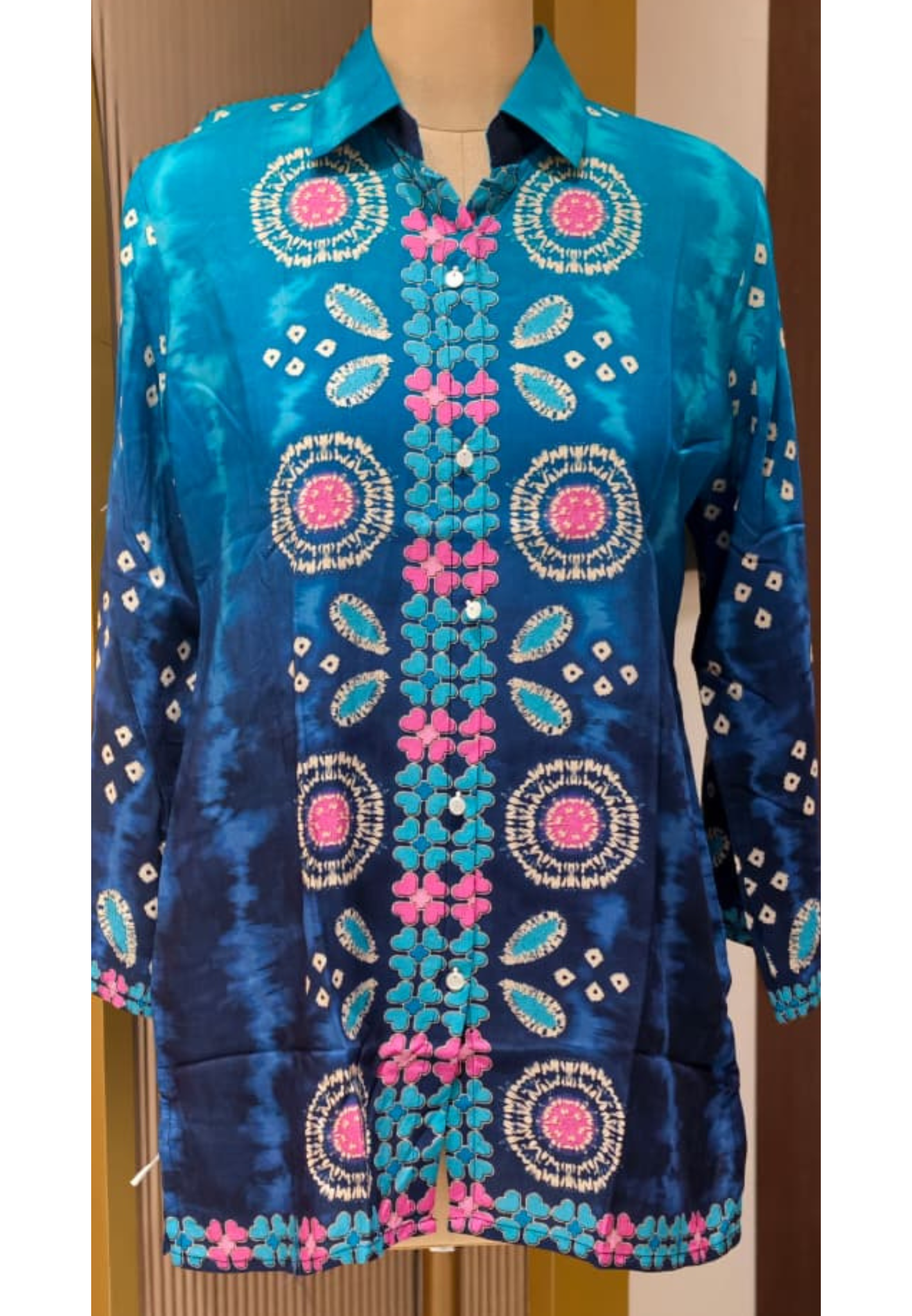 Floral Glance Tickled  Printed Summer Wear Slub cotton Shirt Only-14170