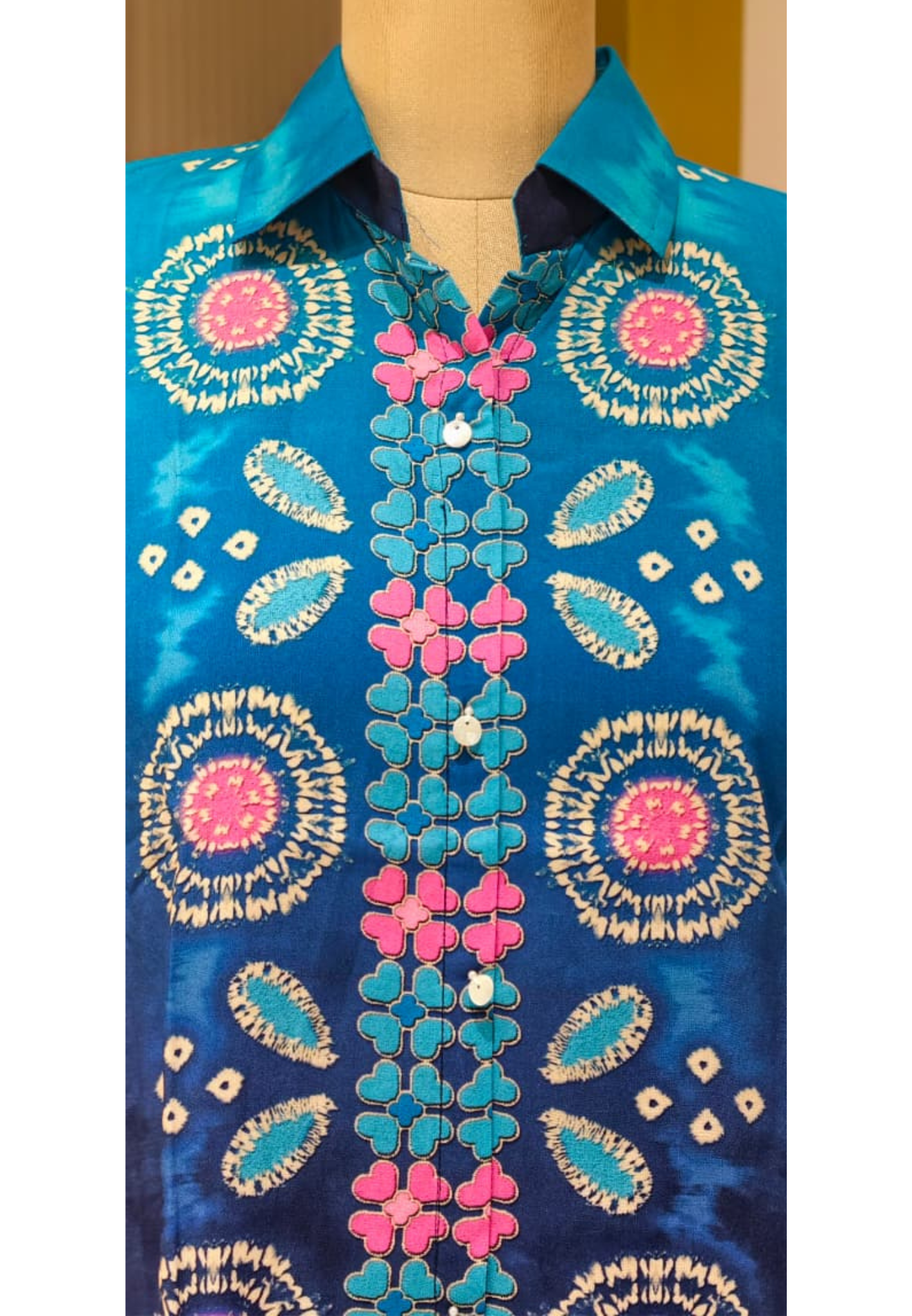 Floral Glance Tickled  Printed Summer Wear Slub cotton Shirt Only-14170