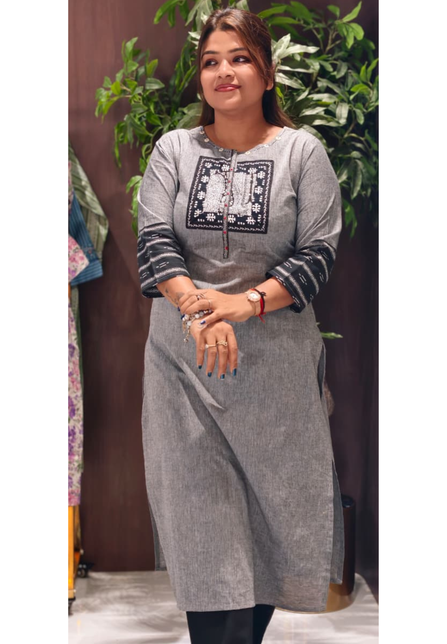 Handloom Cotton Smart Shade Daily Wear Kurti Only-14350 RB240