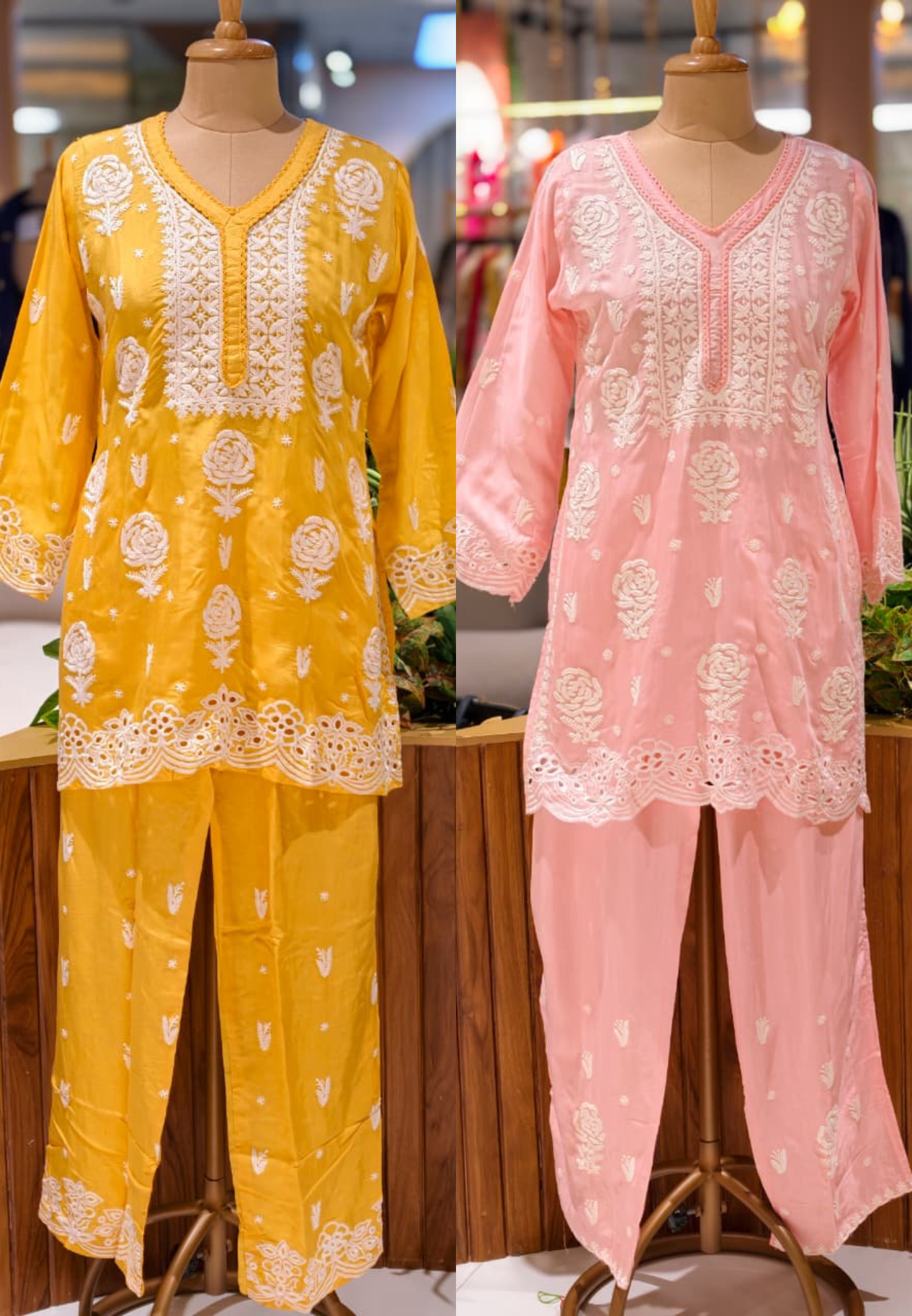 Pure Muslin Chikankari Work Summerish Tone Casual Wear Co-Ord Set-14394 RB221