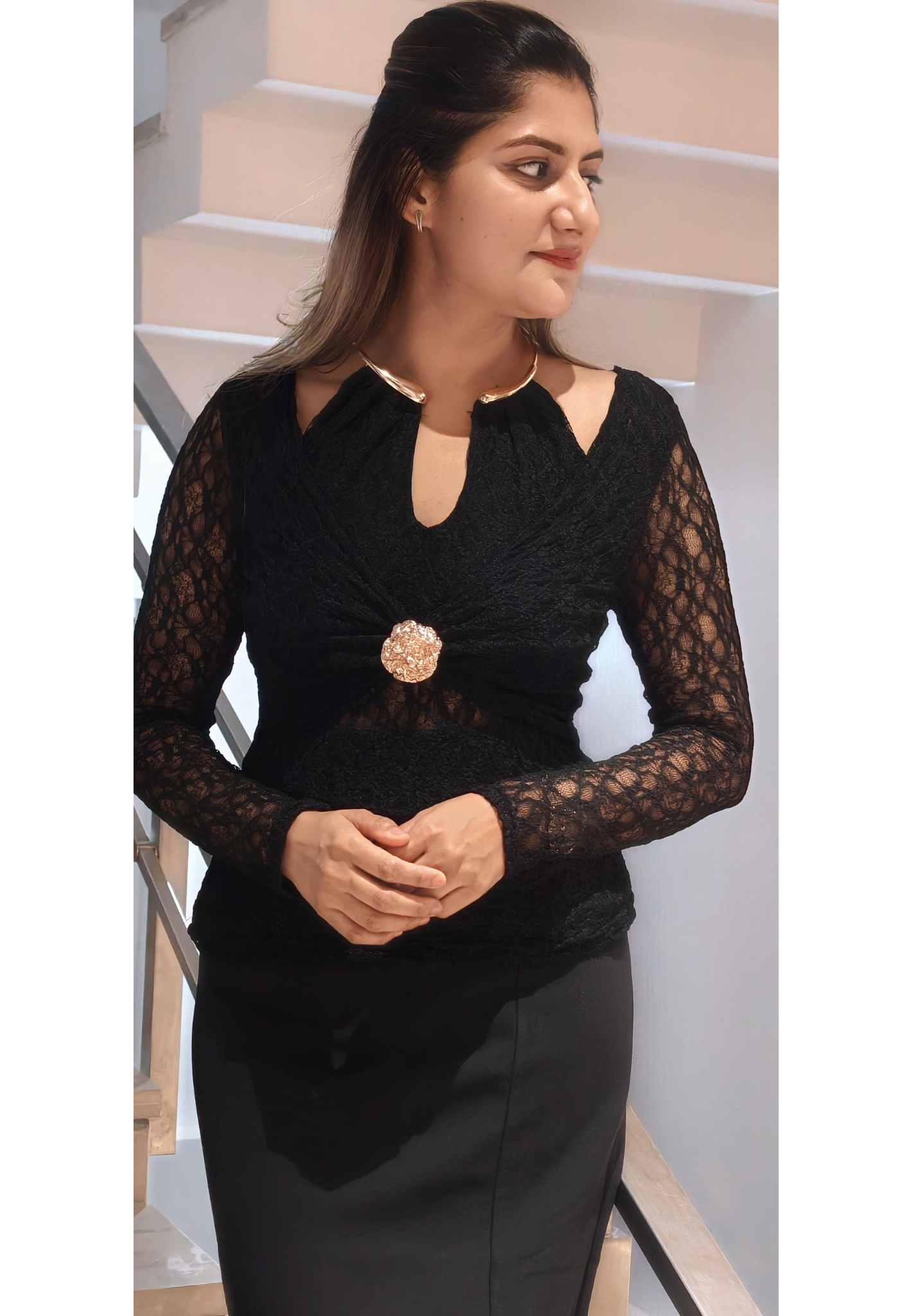 Bold Look Very Stylish Stretchable Fancy Westren Top -15040