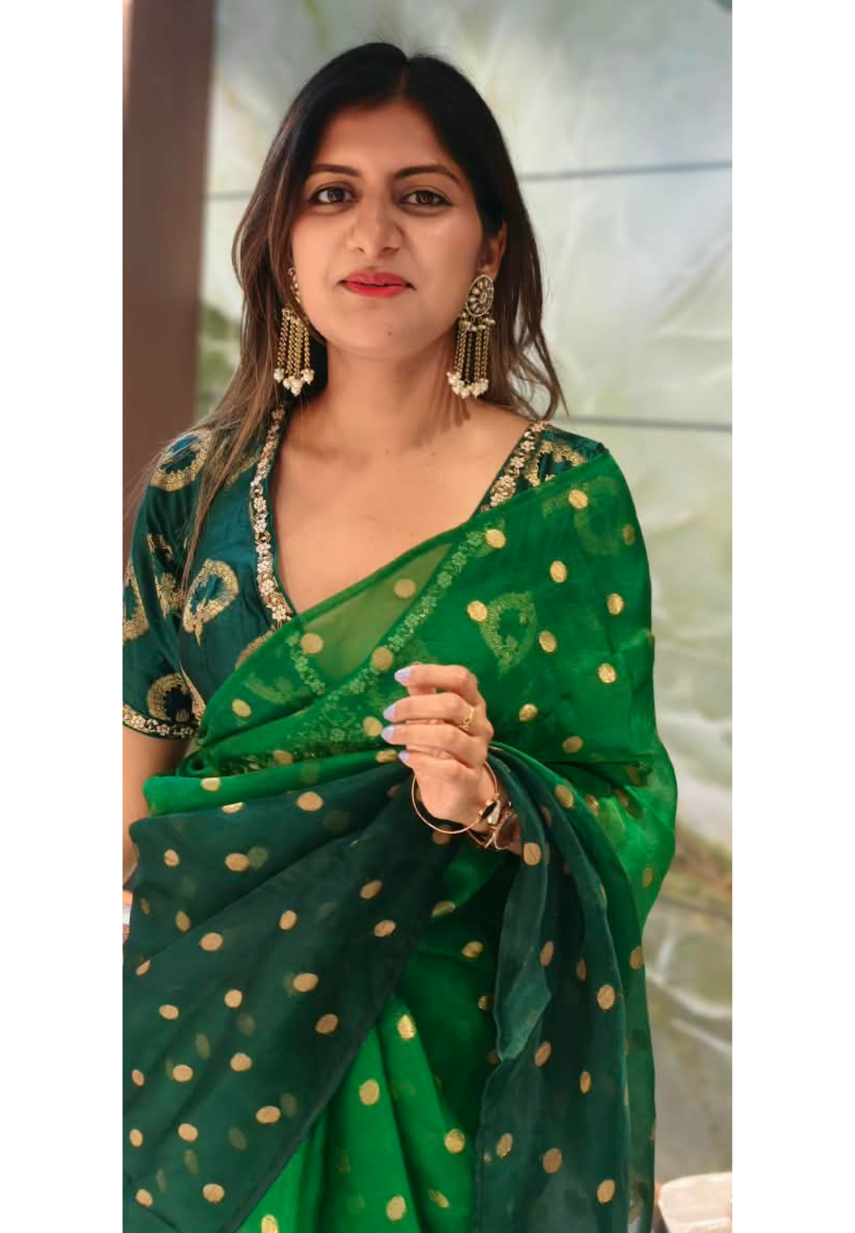 Pure Fabric Elegant Golden Brocade Touch Premium Designer Saree With Ready to Wear Embroidered Blouse- 16264