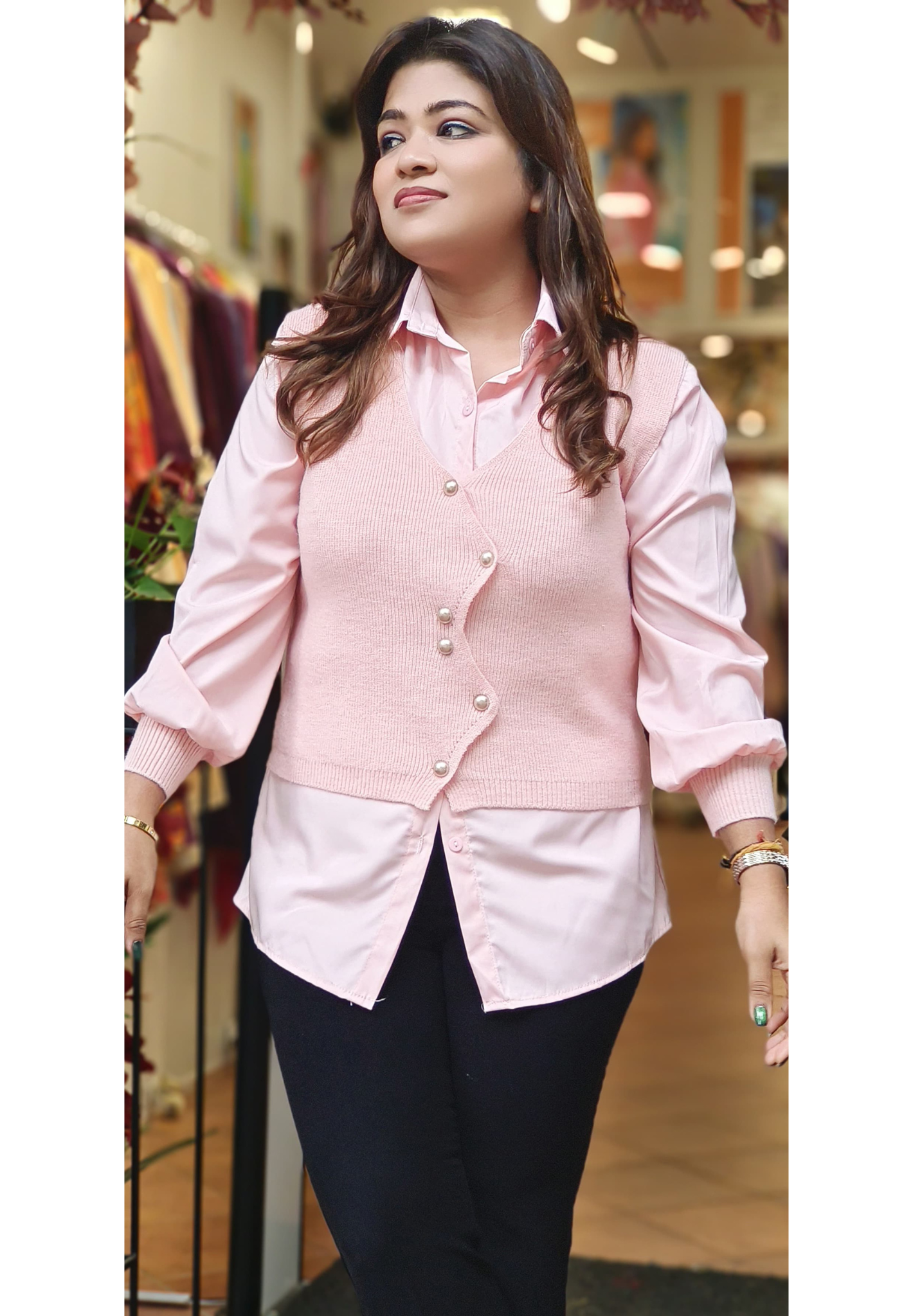 Cotton Shirt with Detachable Jacket